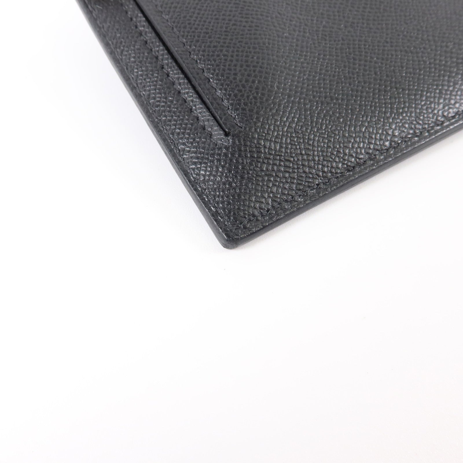 HERMES Madame皮革Kelly Pocket Compact Wallet金扣錢包Noir