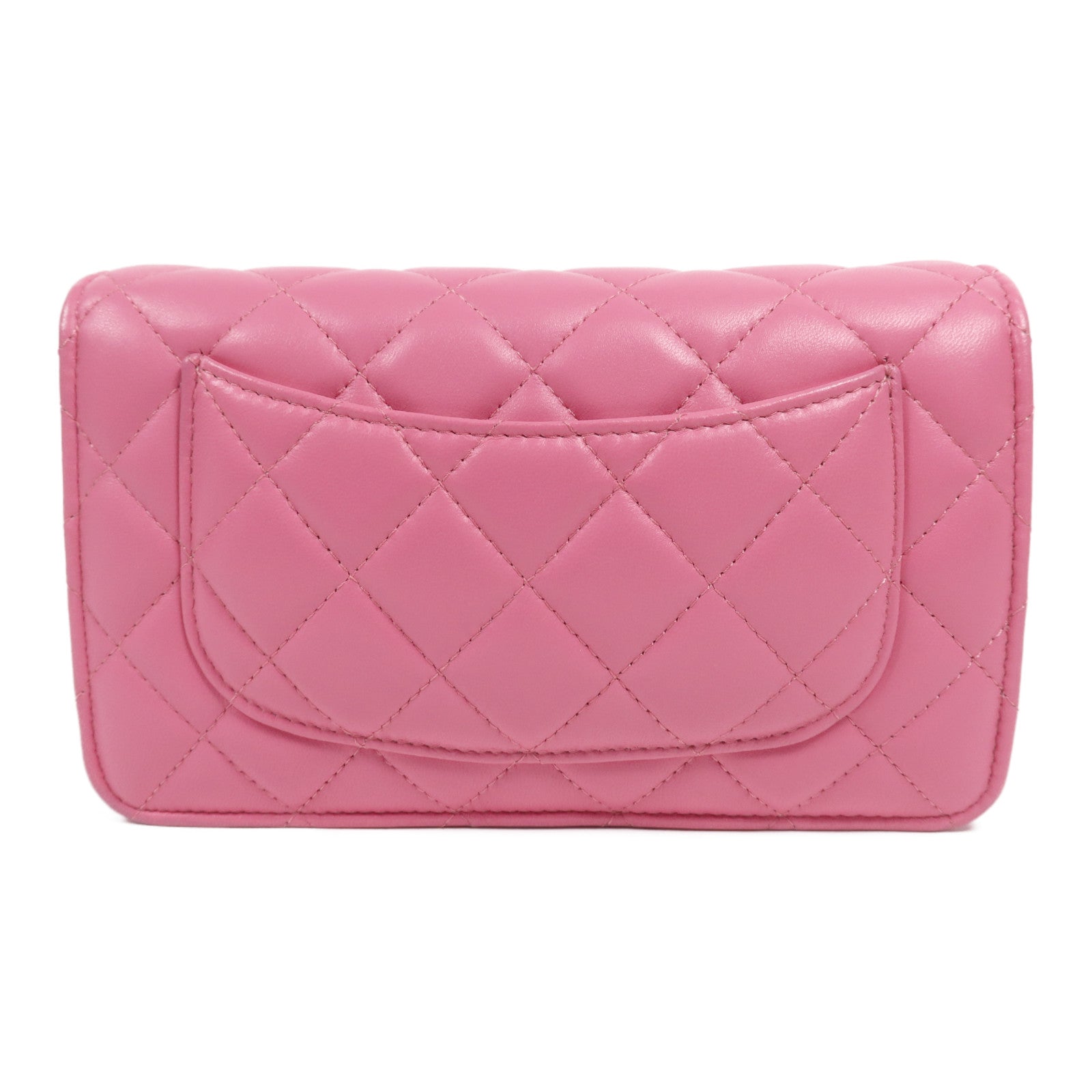 CHANEL 羊皮皮革WOC Wallet On Chain銀扣鏈帶肩背袋
