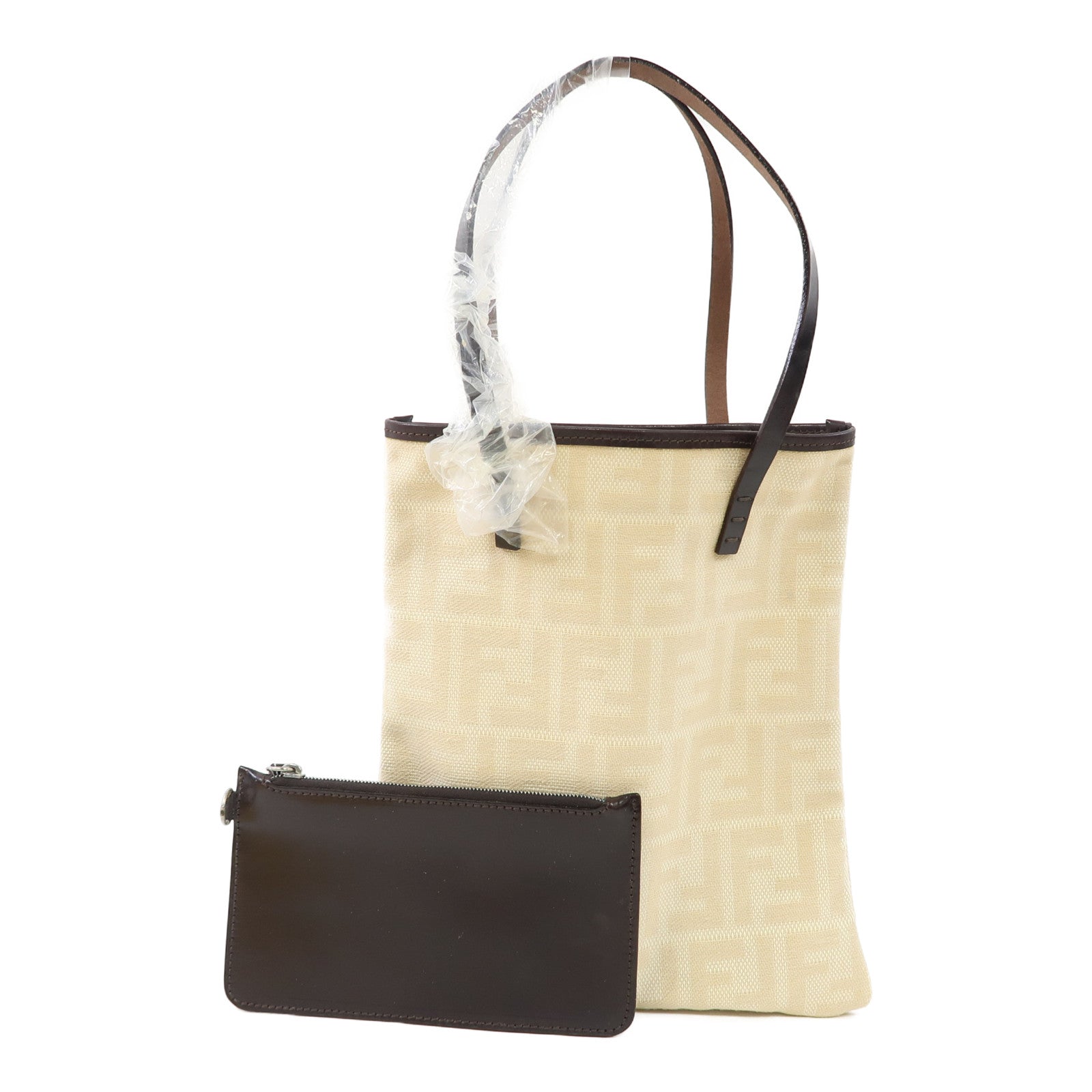 FENDI 【激減優惠】帆布Tote Bag手挽袋米色