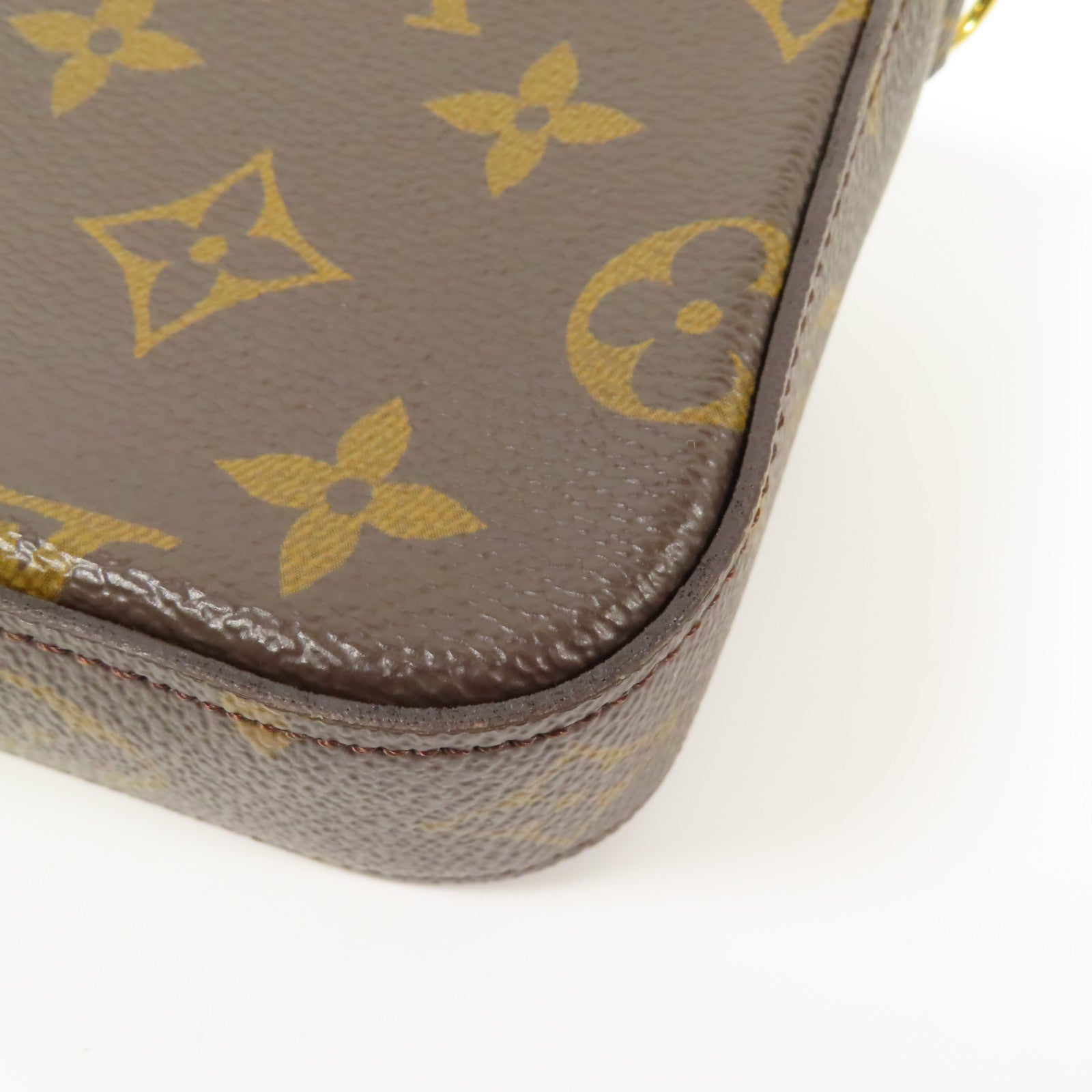 LOUIS VUITTON LV GHW Felicie Strap & Go Shoulder Bag M80091 Monogram Brown/Green