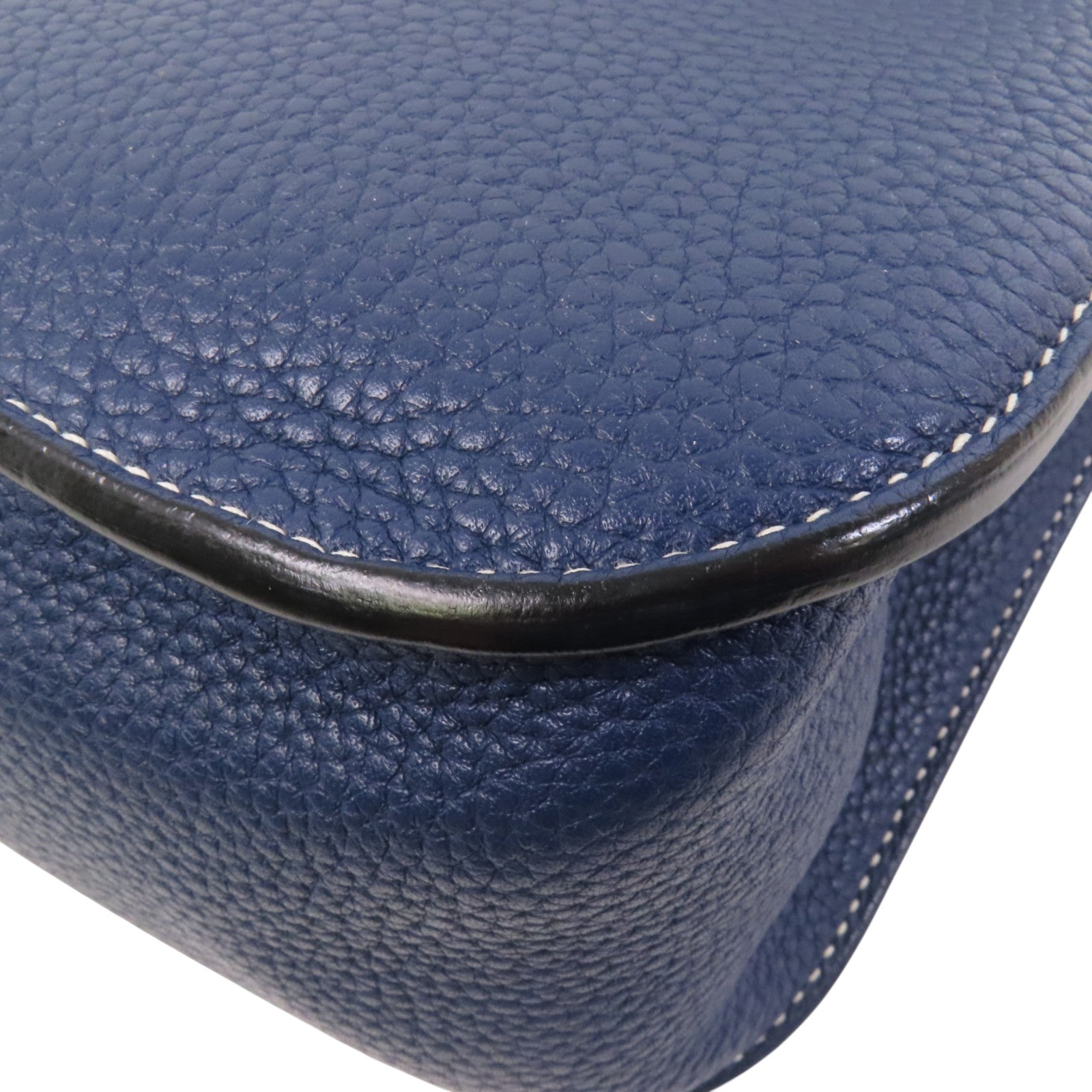 HERMES Clemence皮革Halzan 31銀扣肩背袋