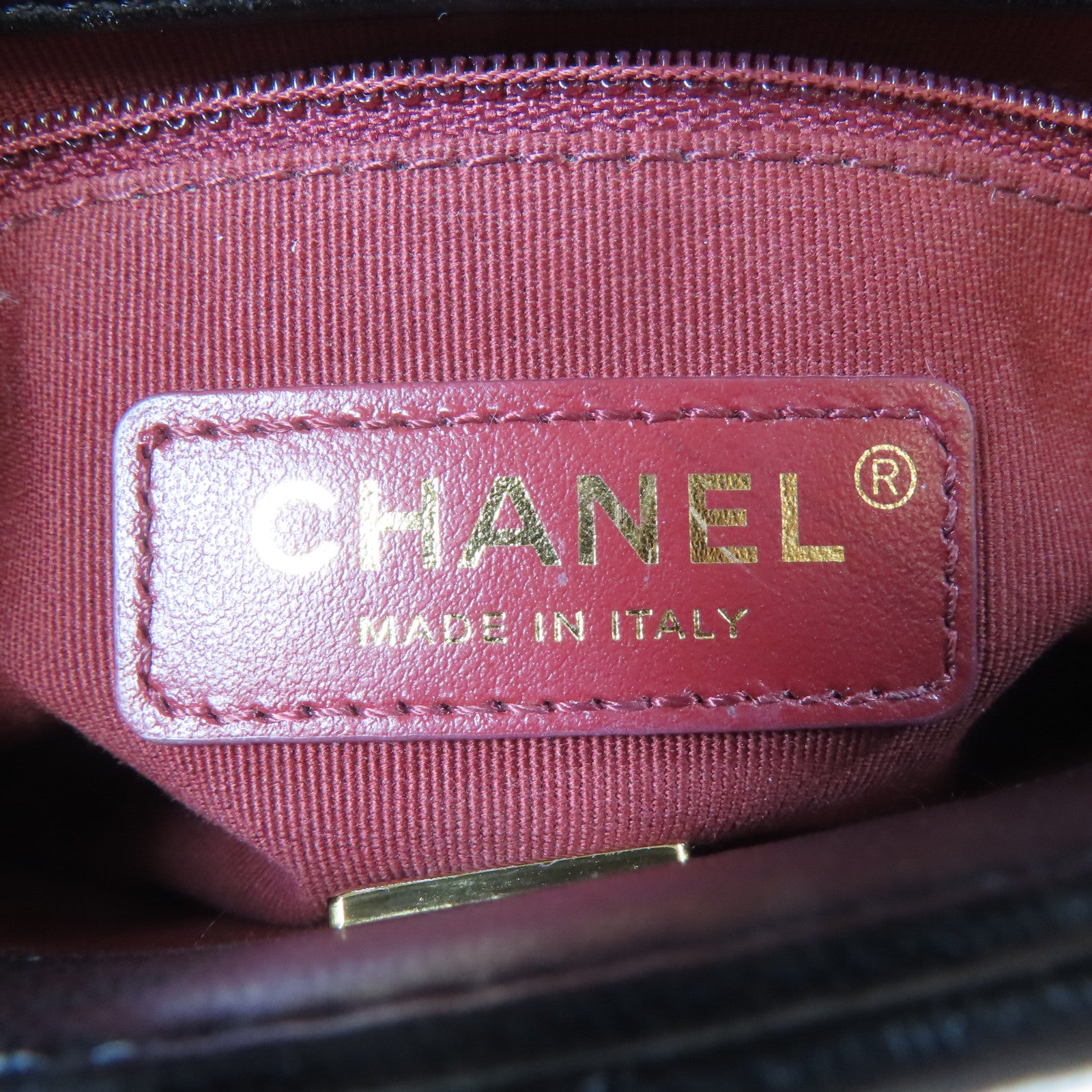 CHANEL 菱格羊皮皮革Mini Flap Bag金扣手挽肩背兩用袋袋黑色