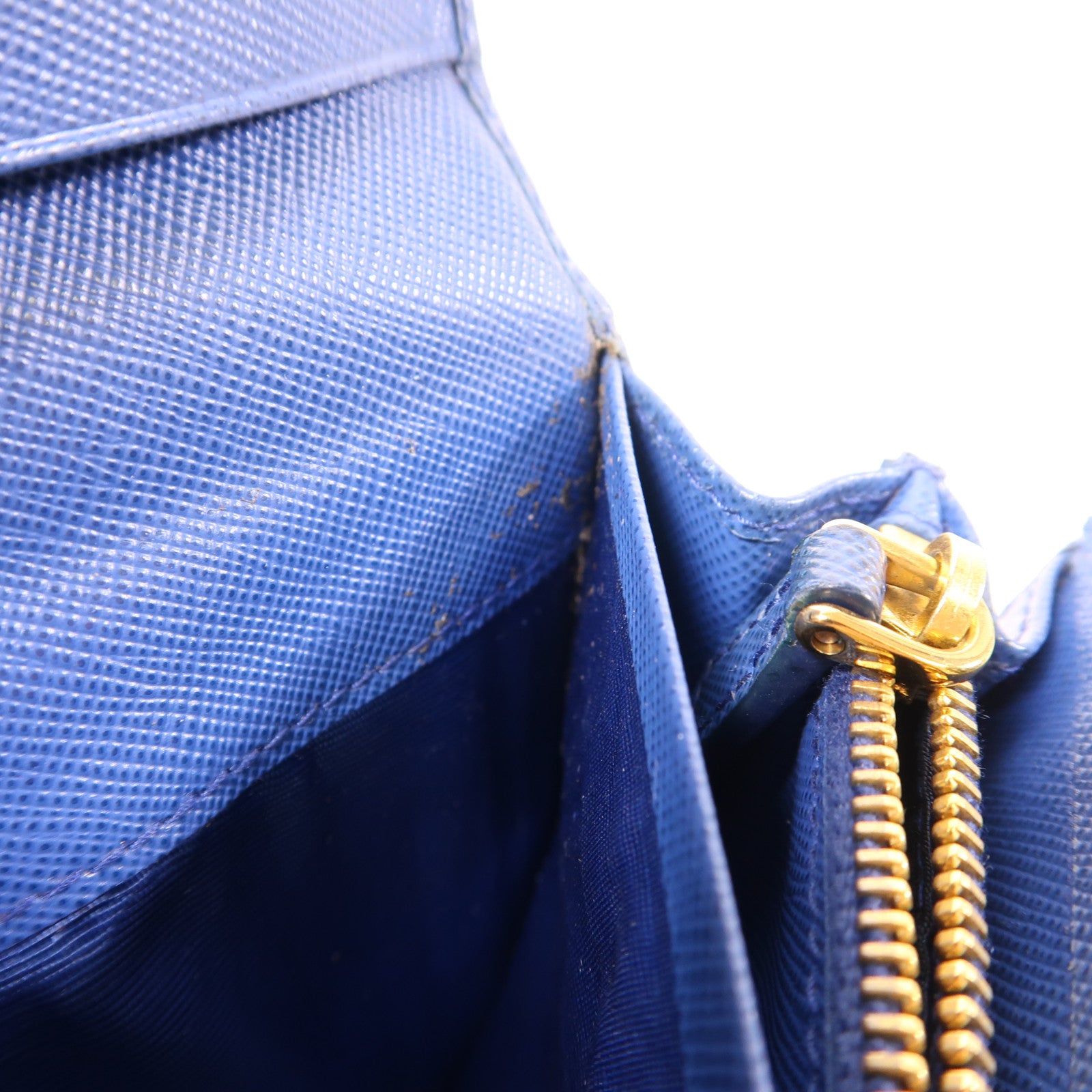 PRADA 牛皮皮革Long Wallet金扣長錢包