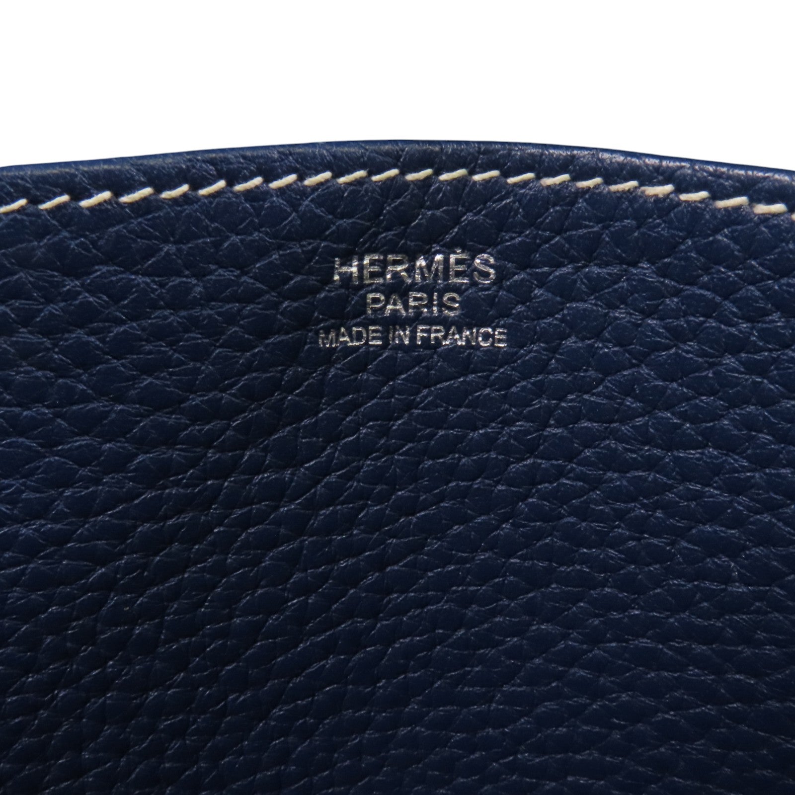 HERMES Clemence皮革Halzan 31銀扣肩背袋