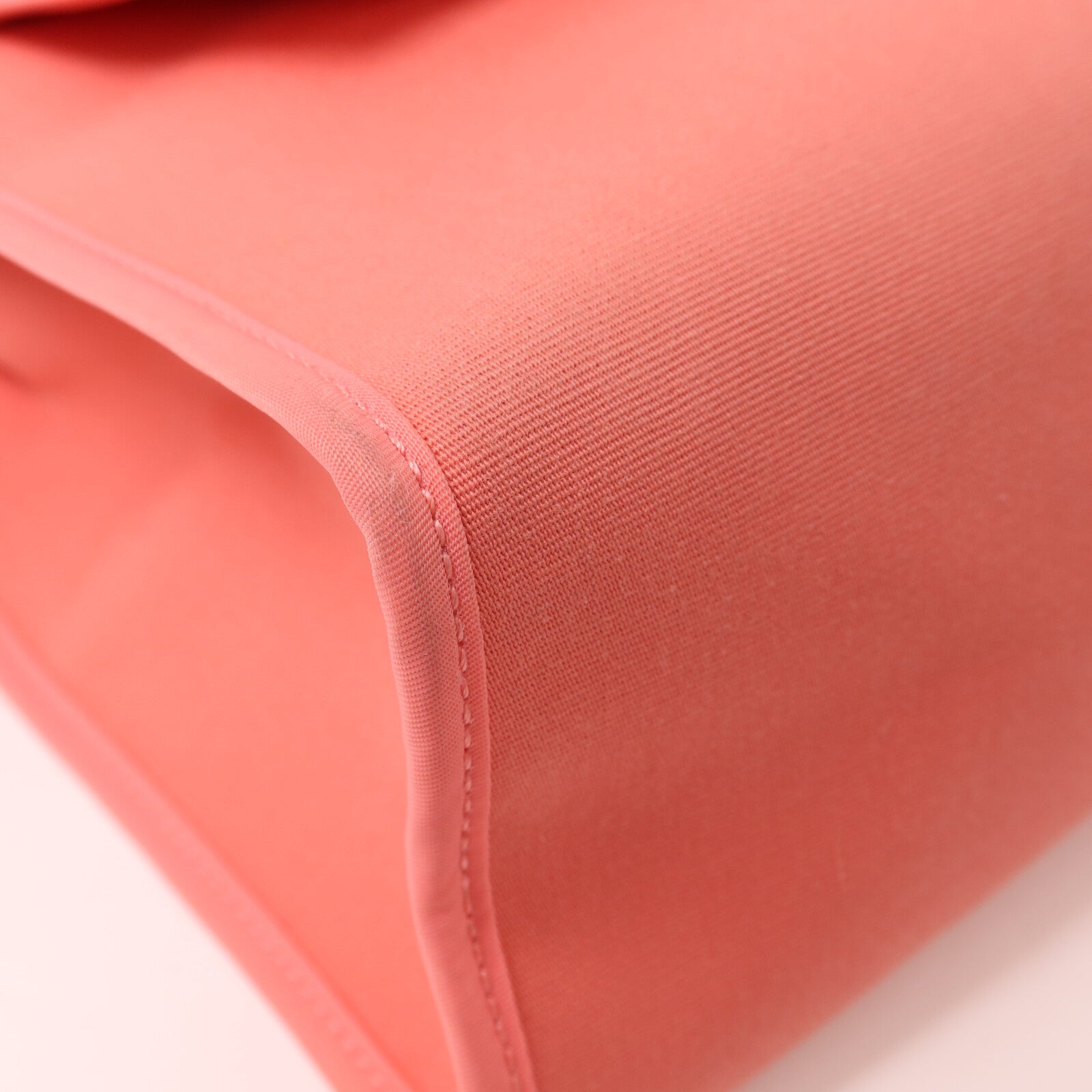 HERMES 帆布Herbag PM銀扣手挽肩背兩用袋Rose Azalee
