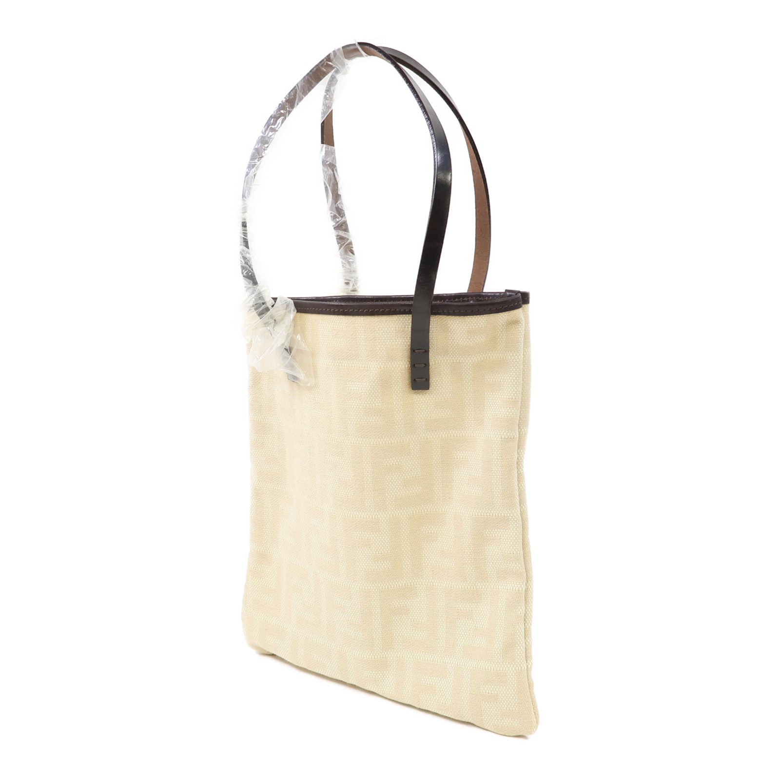 FENDI 【激減優惠】帆布Tote Bag手挽袋米色