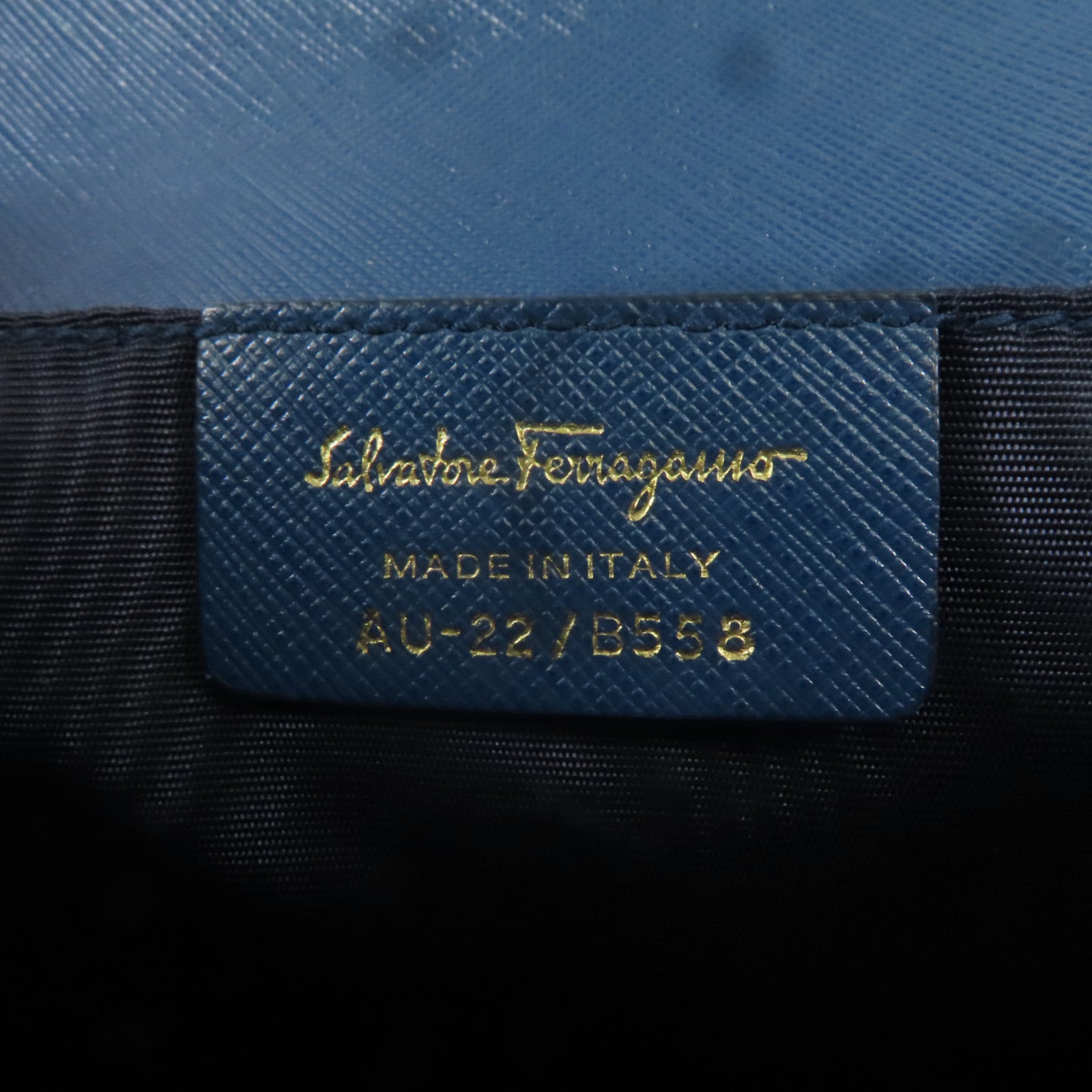 Salvatore Ferragamo 【激減優惠】牛皮皮革Chain Shoulder金扣鏈帶肩背袋藍色