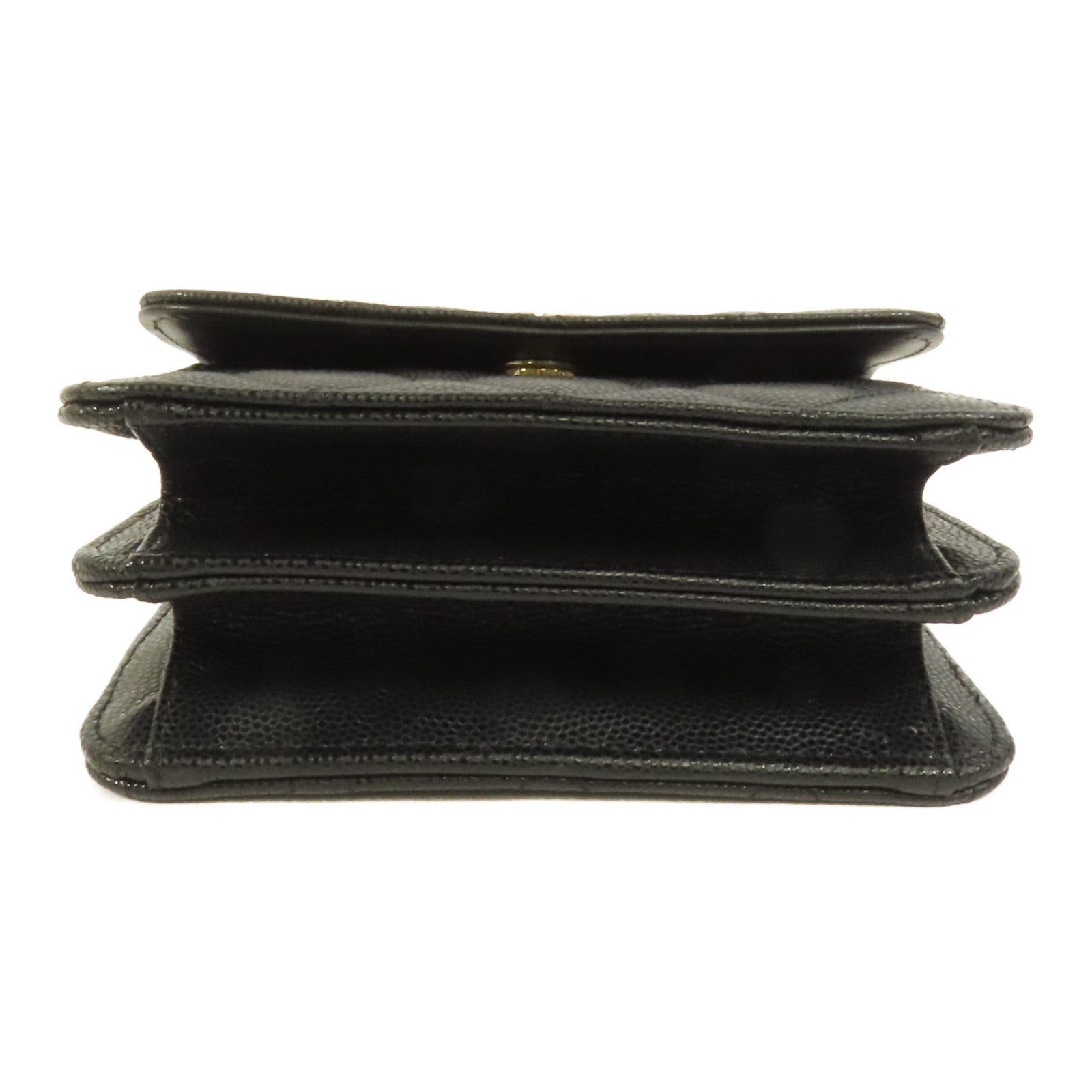 CHANEL 牛皮皮革Chain Shoulder金扣鏈帶肩背袋