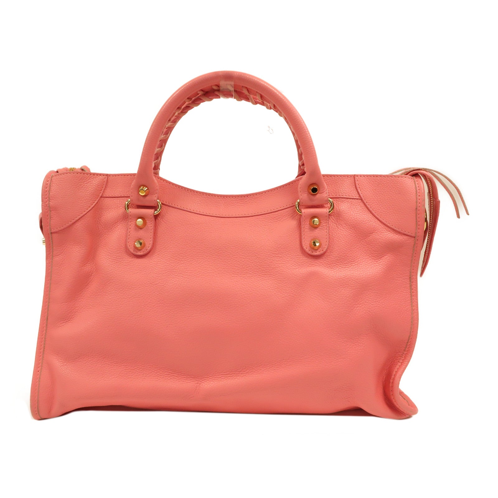 BALENCIAGA 牛皮皮革Le City Bag金扣手挽肩背兩用袋粉紅色