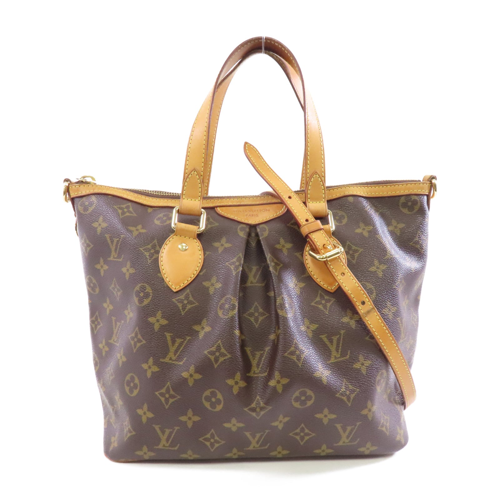 LOUIS VUITTON 【激減優惠】Monogram Palermo PM金扣手挽肩背兩用袋啡色