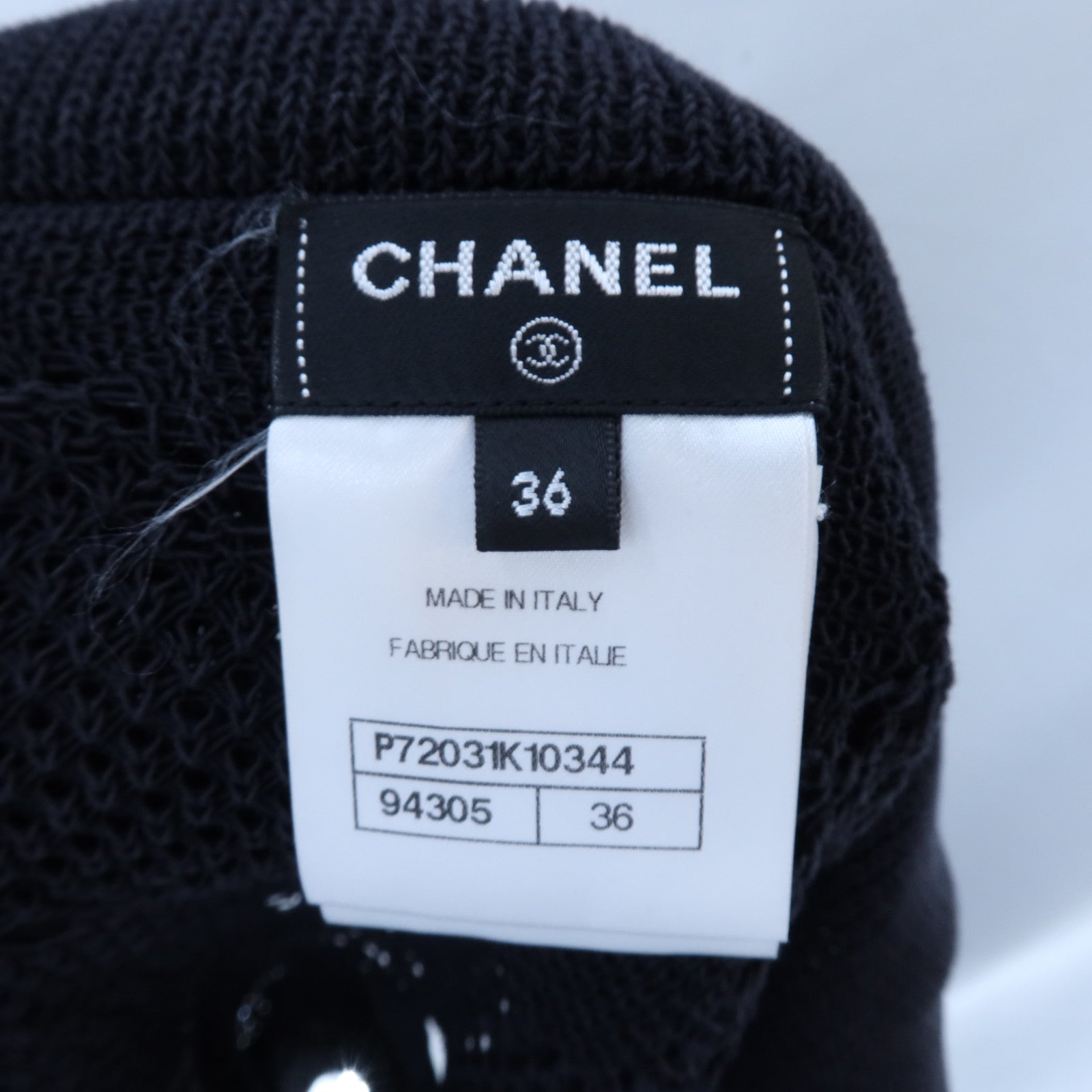 CHANEL Cotton/Silk Mariniere Sweater針織