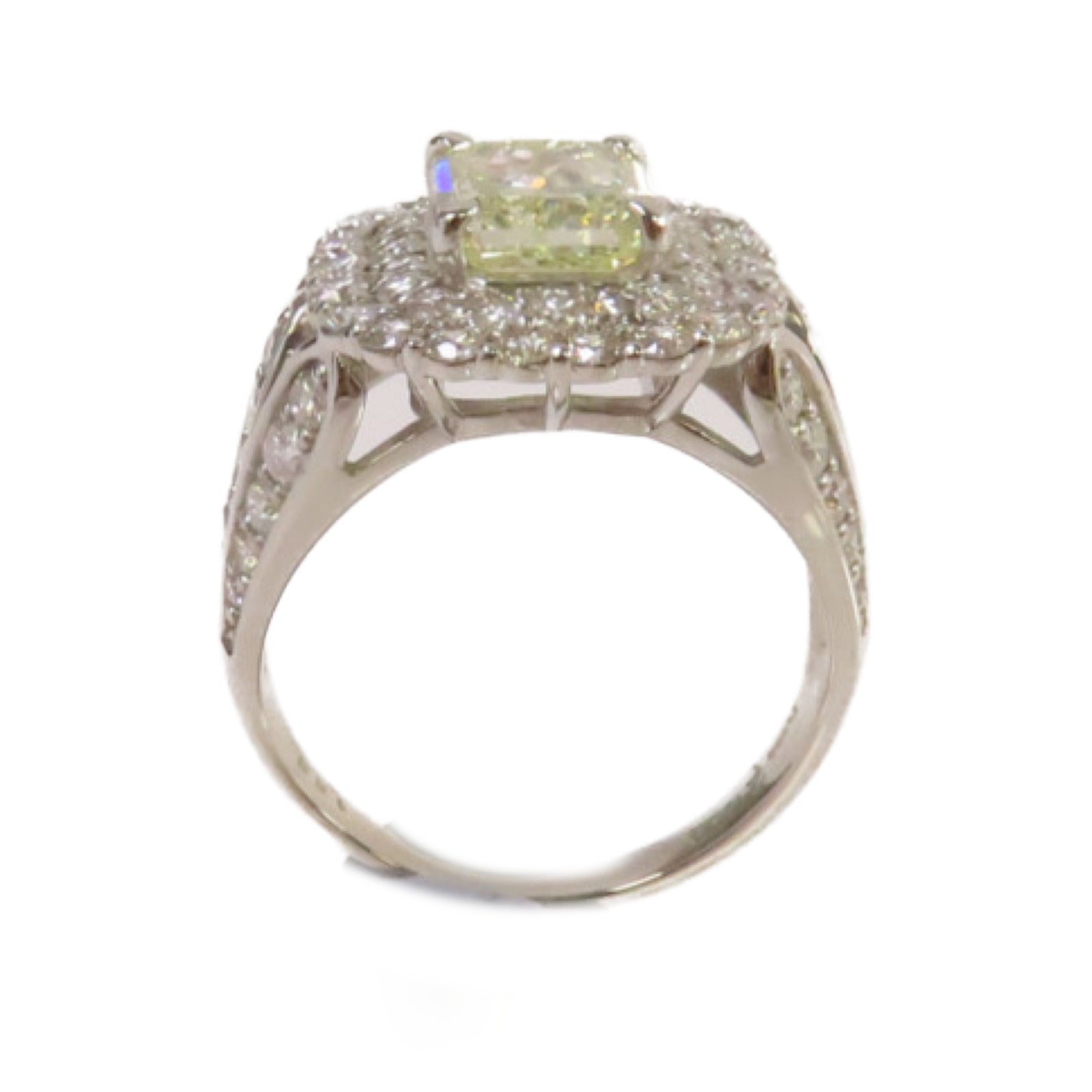 JEWELRY 【激減優惠】PT950鉑金/2.098ct/1.53ct鑽石Diamond Ring戒指US#6