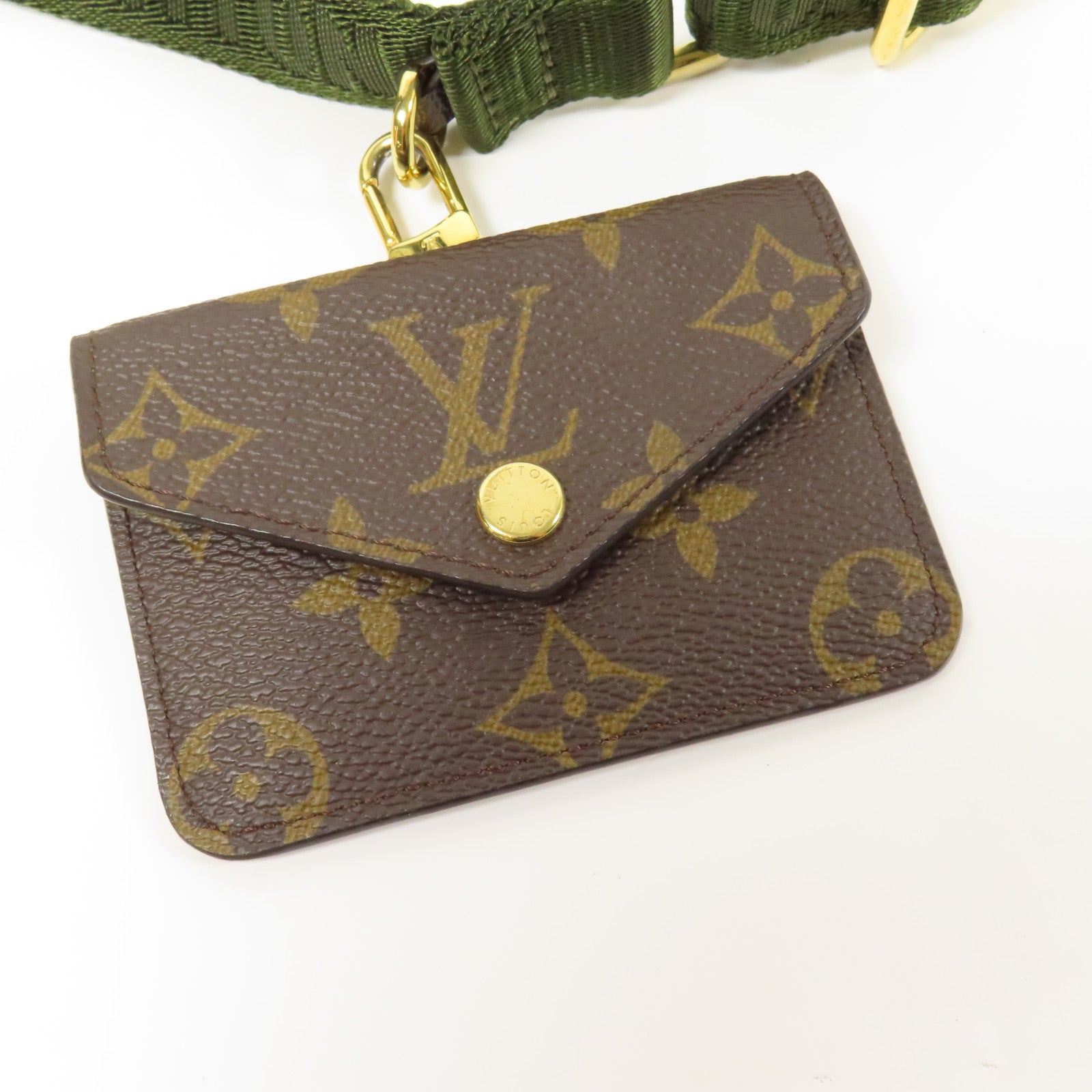 LOUIS VUITTON LV GHW Felicie Strap & Go Shoulder Bag M80091 Monogram Brown/Green