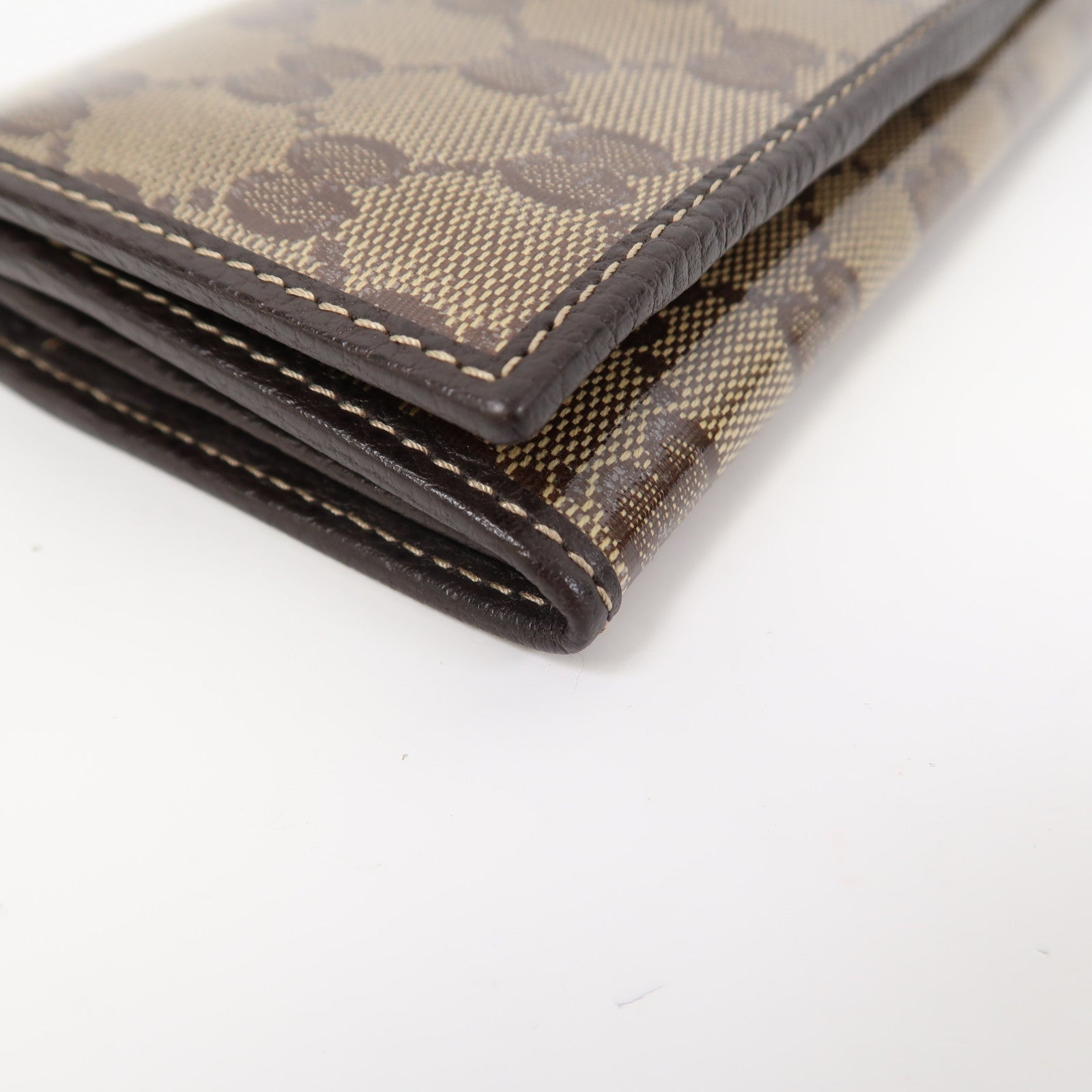 GUCCI 皮革Long Wallet金扣長錢包啡色