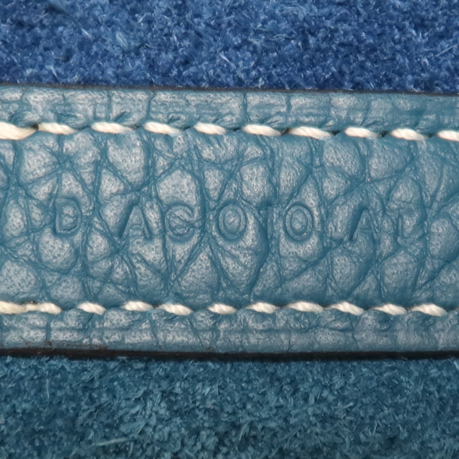 HERMES Clemence皮革Picotin MM銀扣手挽袋Deep Blue/Vert Bosphore