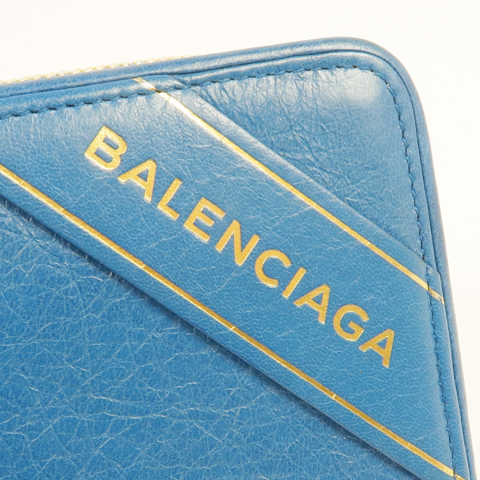 BALENCIAGA 皮革Blanket Billfold Wallet金扣錢包