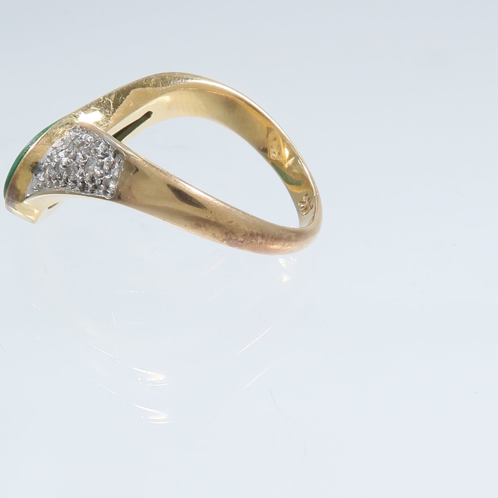 JEWELRY 18K黃金/白金Maiachite Ring孔雀石戒指