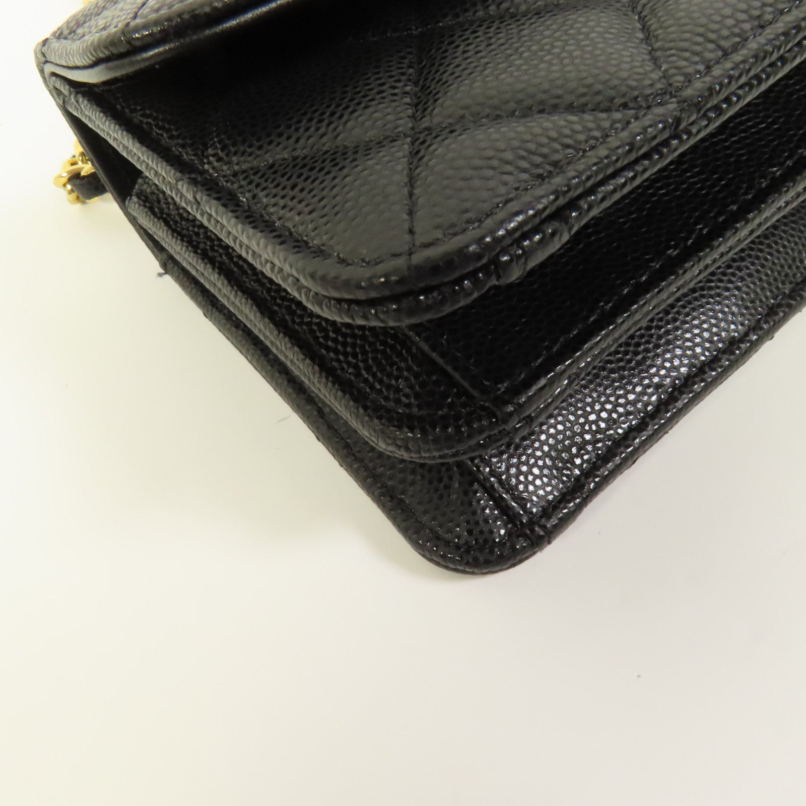 CHANEL 牛皮皮革Chain Shoulder金扣鏈帶肩背袋