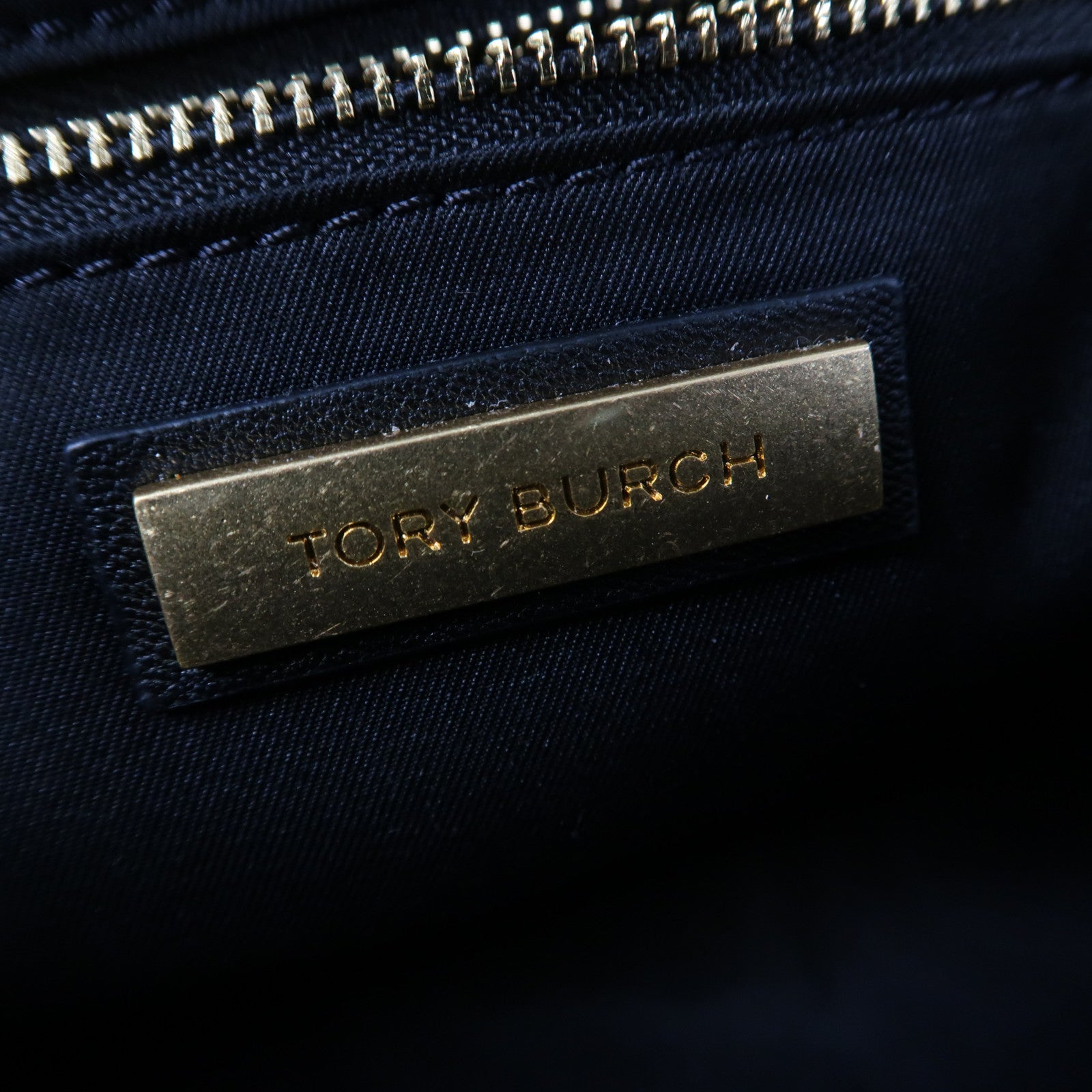 Tory Burch 牛皮皮革Shoulder Bag金扣鏈帶肩背袋黑色