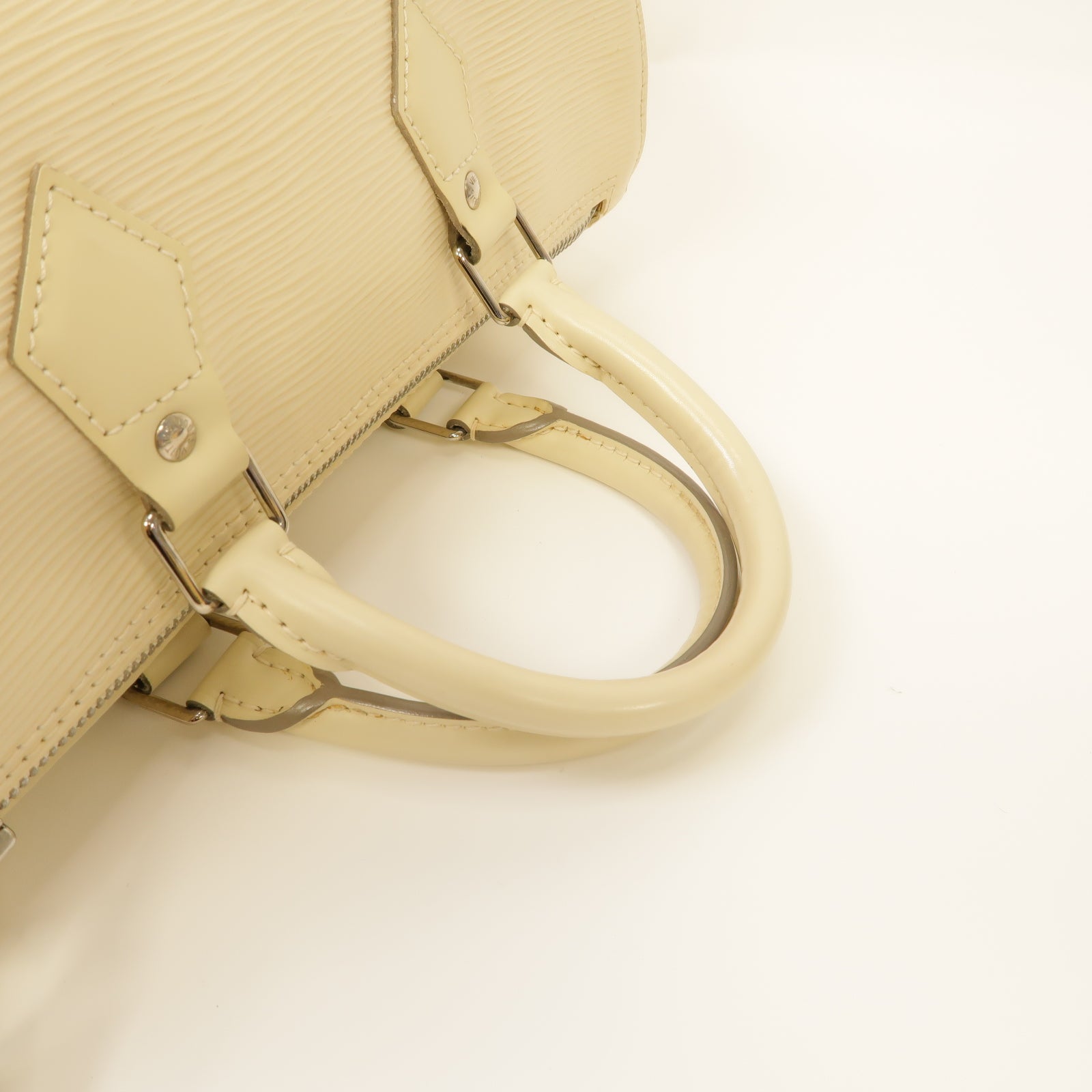 LOUIS VUITTON 【激減優惠】Epi Speedy 30銀扣手挽袋白色