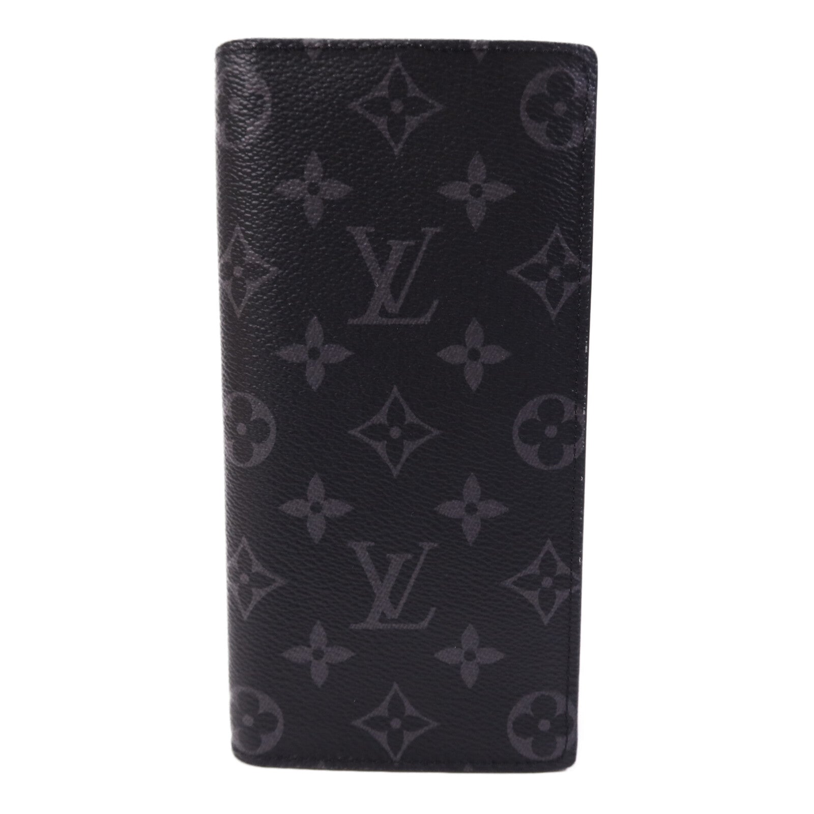 LOUIS VUITTON Monogram Eclipse Brazza Wallet銀扣長錢包