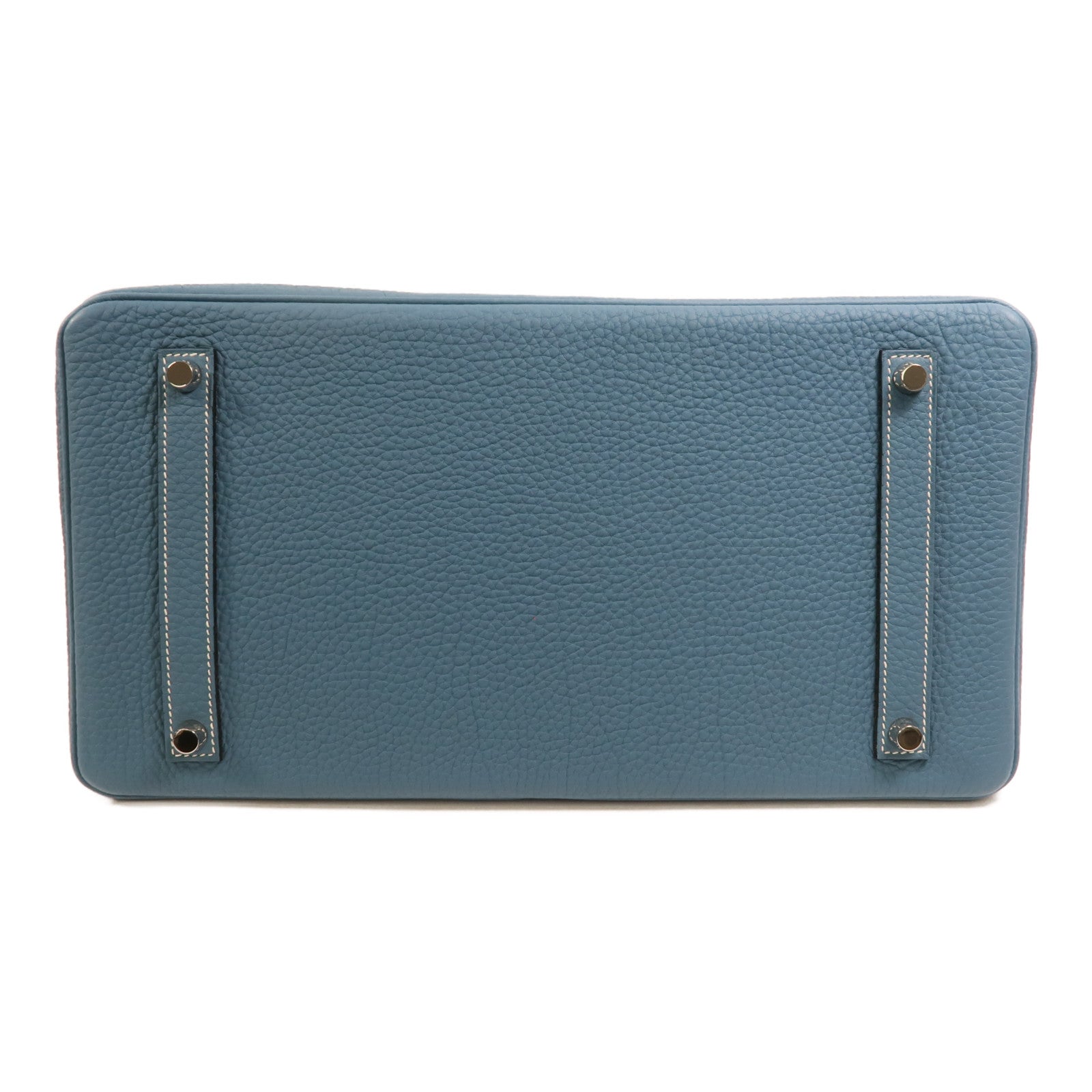 HERMES Togo皮革Birkin 35銀扣手挽袋Bleu Jean