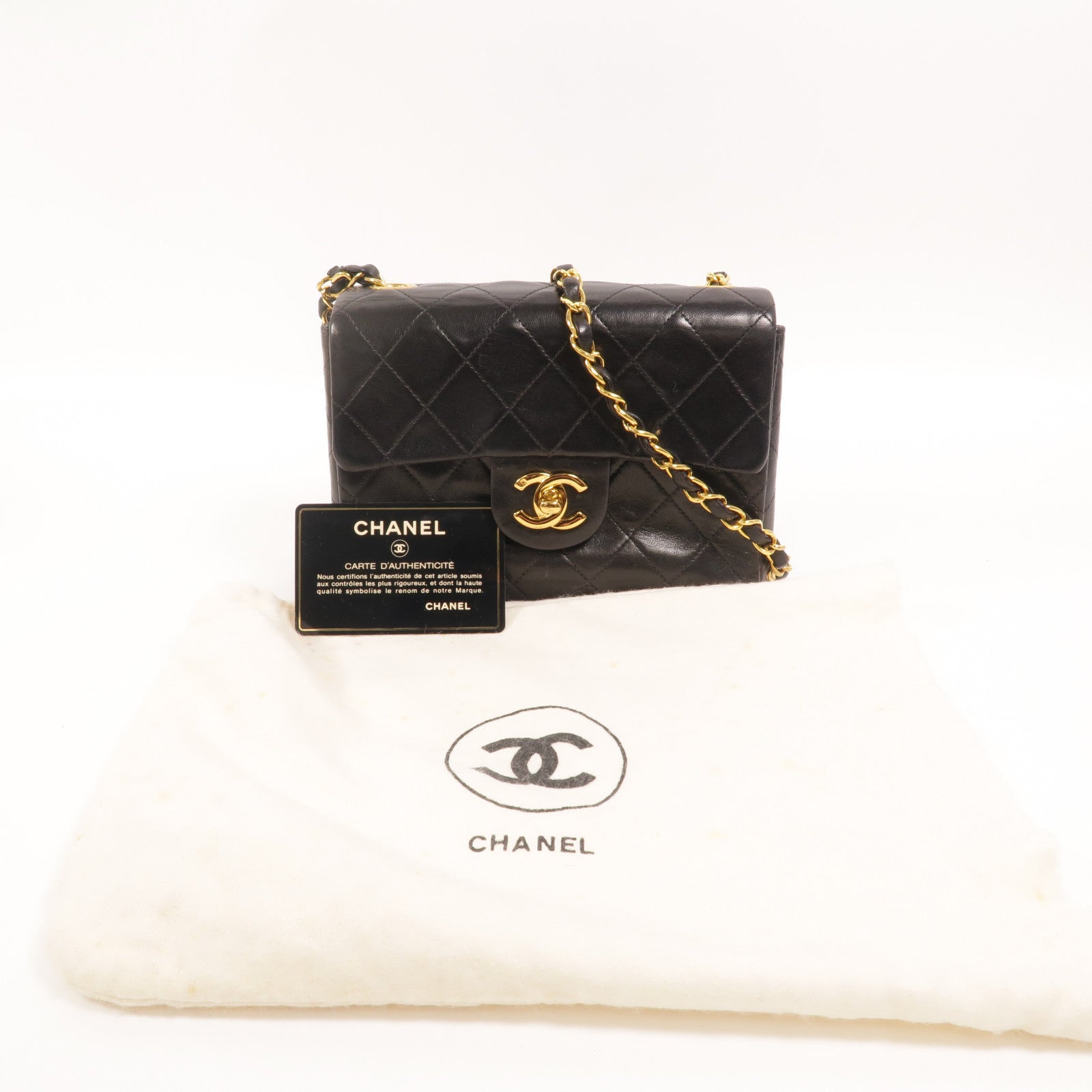 CHANEL 羊皮皮革Vintage Classic 17鏈帶肩背袋
