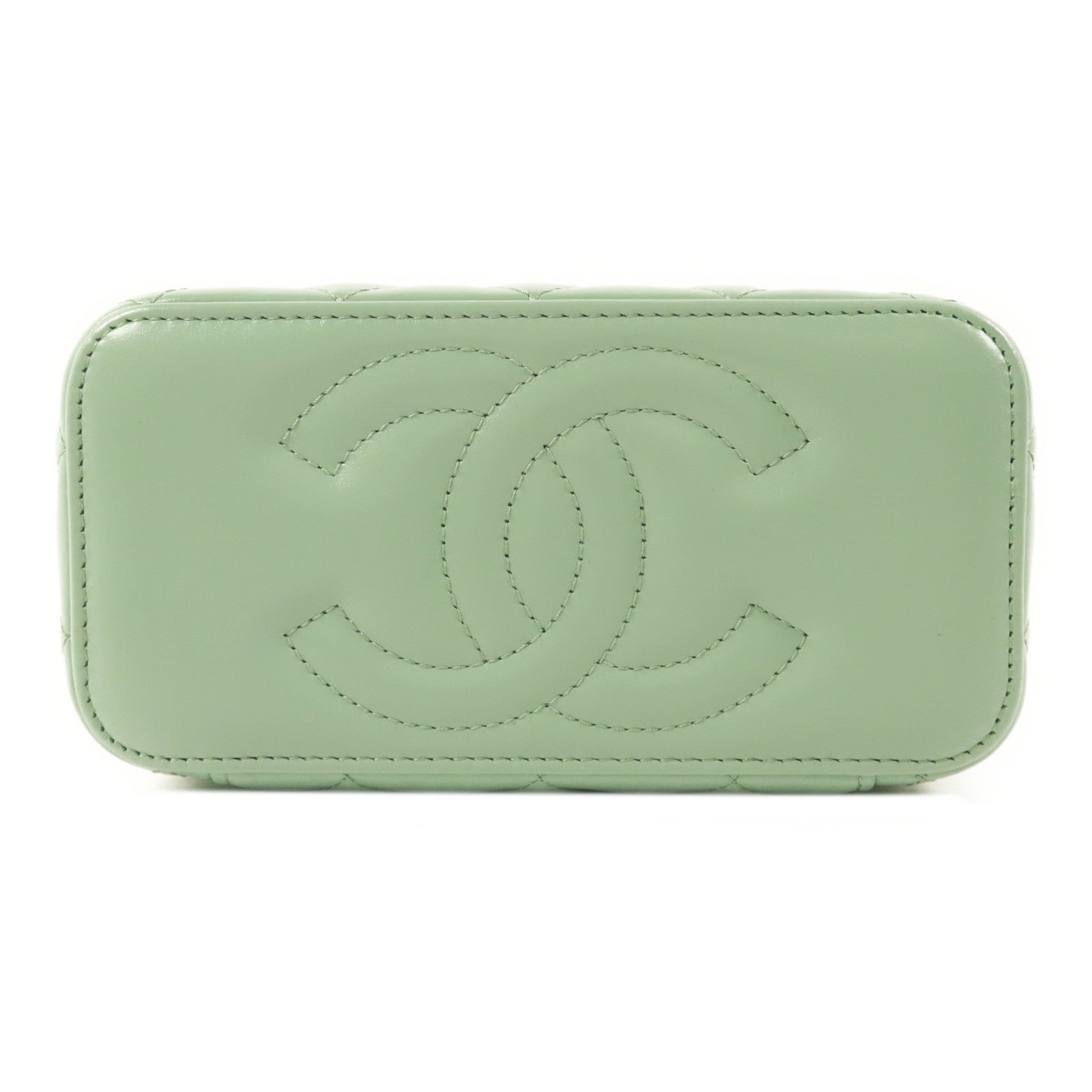 CHANEL 羊皮皮革Vanity Case金扣手挽肩背兩用袋