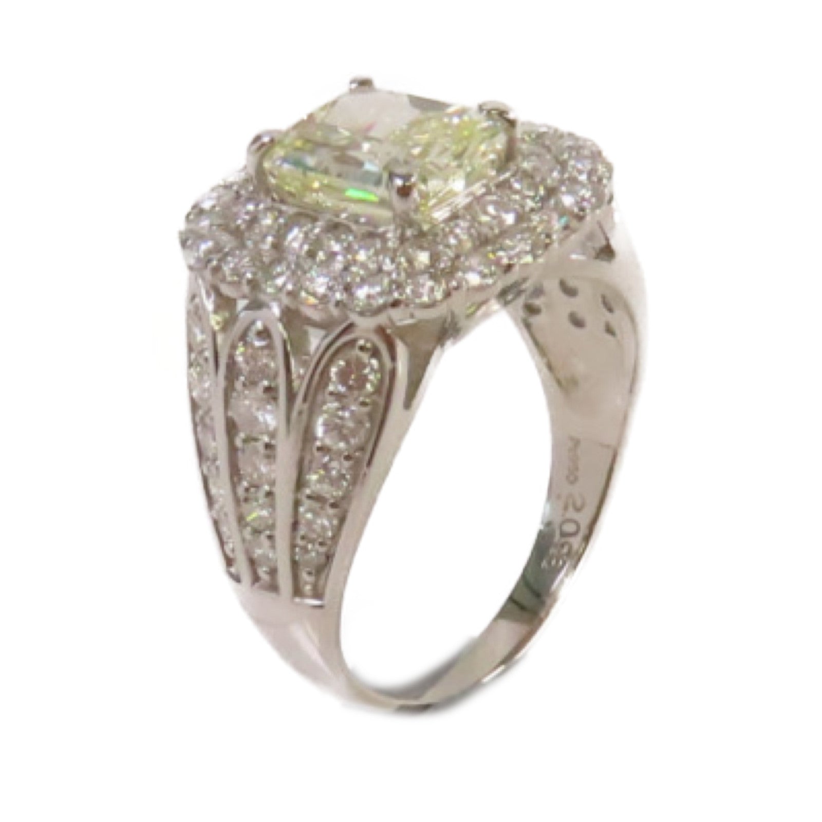 JEWELRY 【激減優惠】PT950鉑金/2.098ct/1.53ct鑽石Diamond Ring戒指US#6