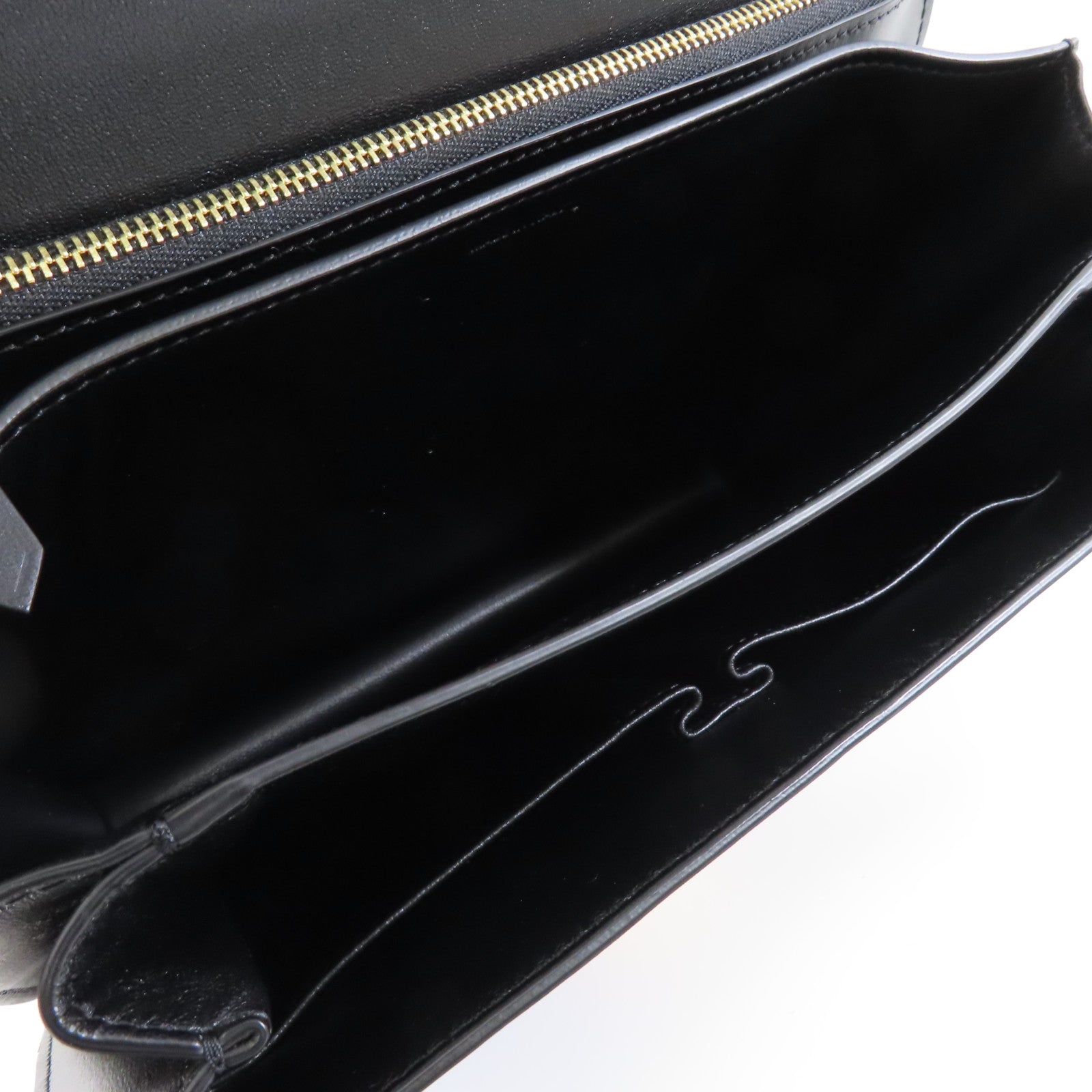 CELINE 牛皮皮革Classic Box Medium金扣肩背袋黑色
