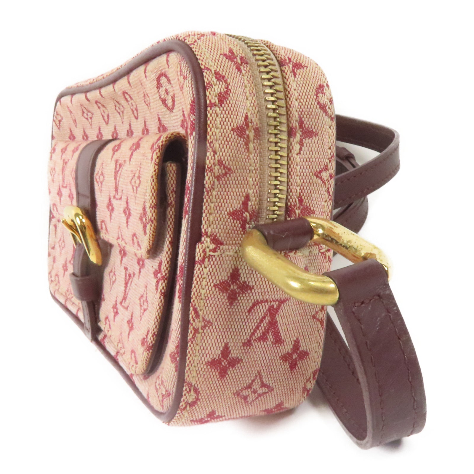 LOUIS VUITTON Monogram Mini Juliet金扣肩背袋粉紅色