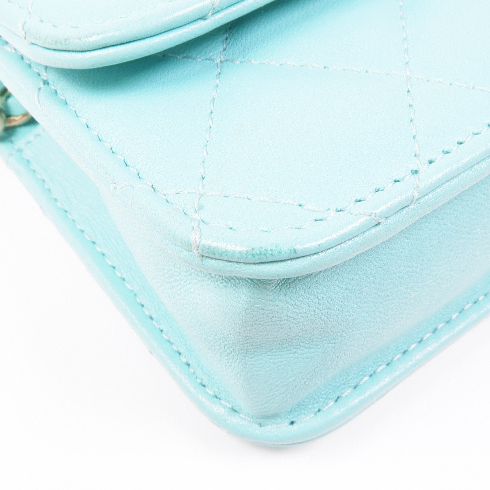 CHANEL 羊皮皮革WOC Wallet On Chain銀扣鏈帶肩背袋