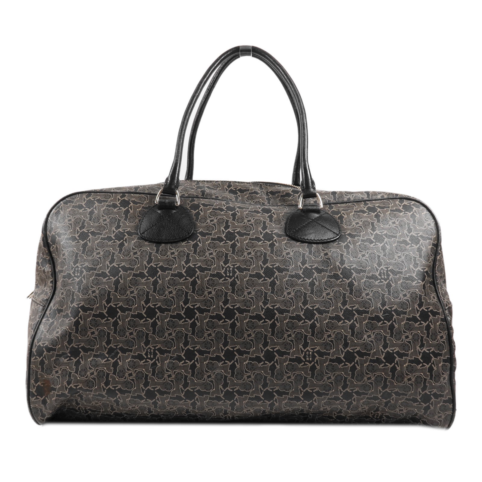 CELINE 塗層帆布Tote Bag銀扣手挽袋