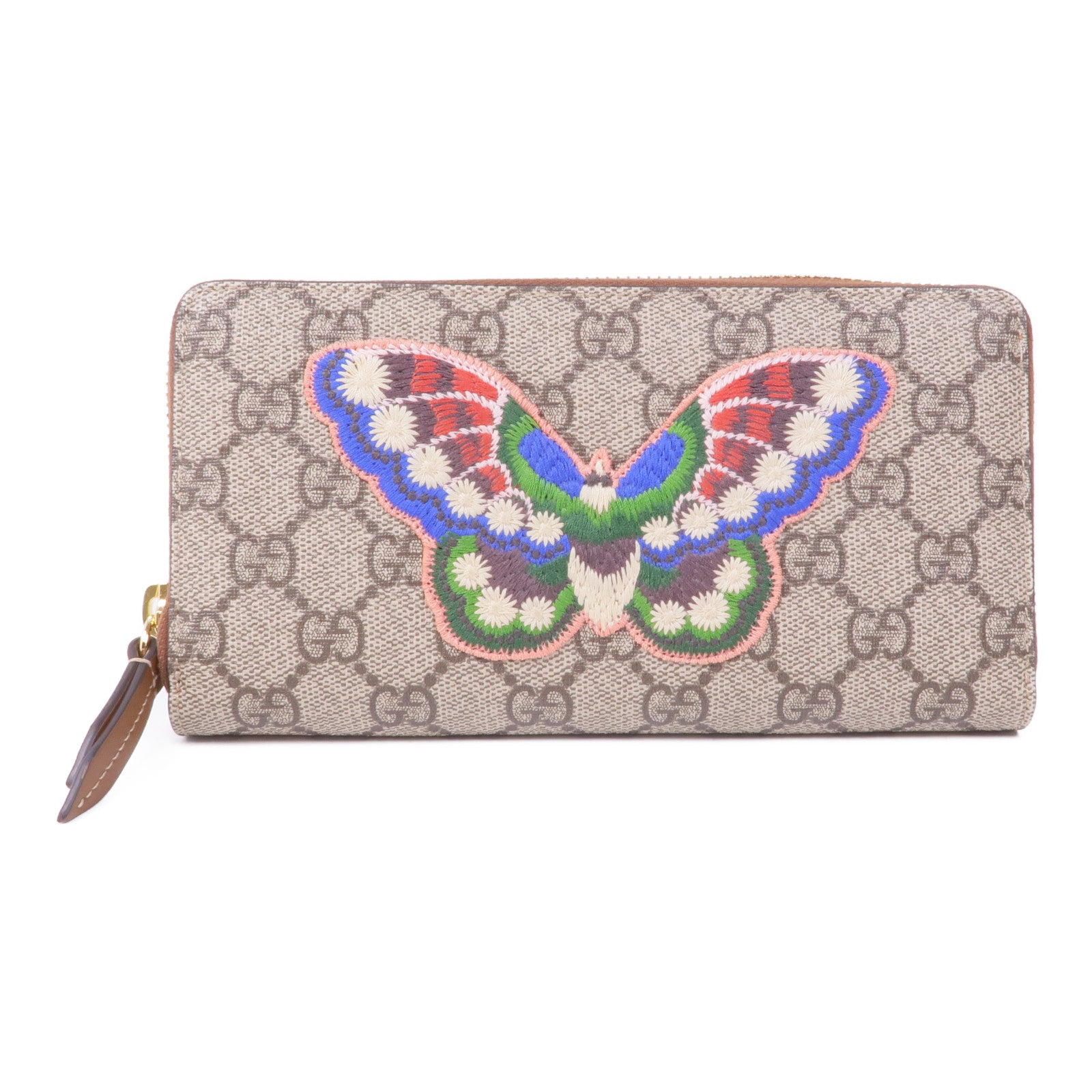 GUCCI 塗層帆布Long Wallet金扣長錢包