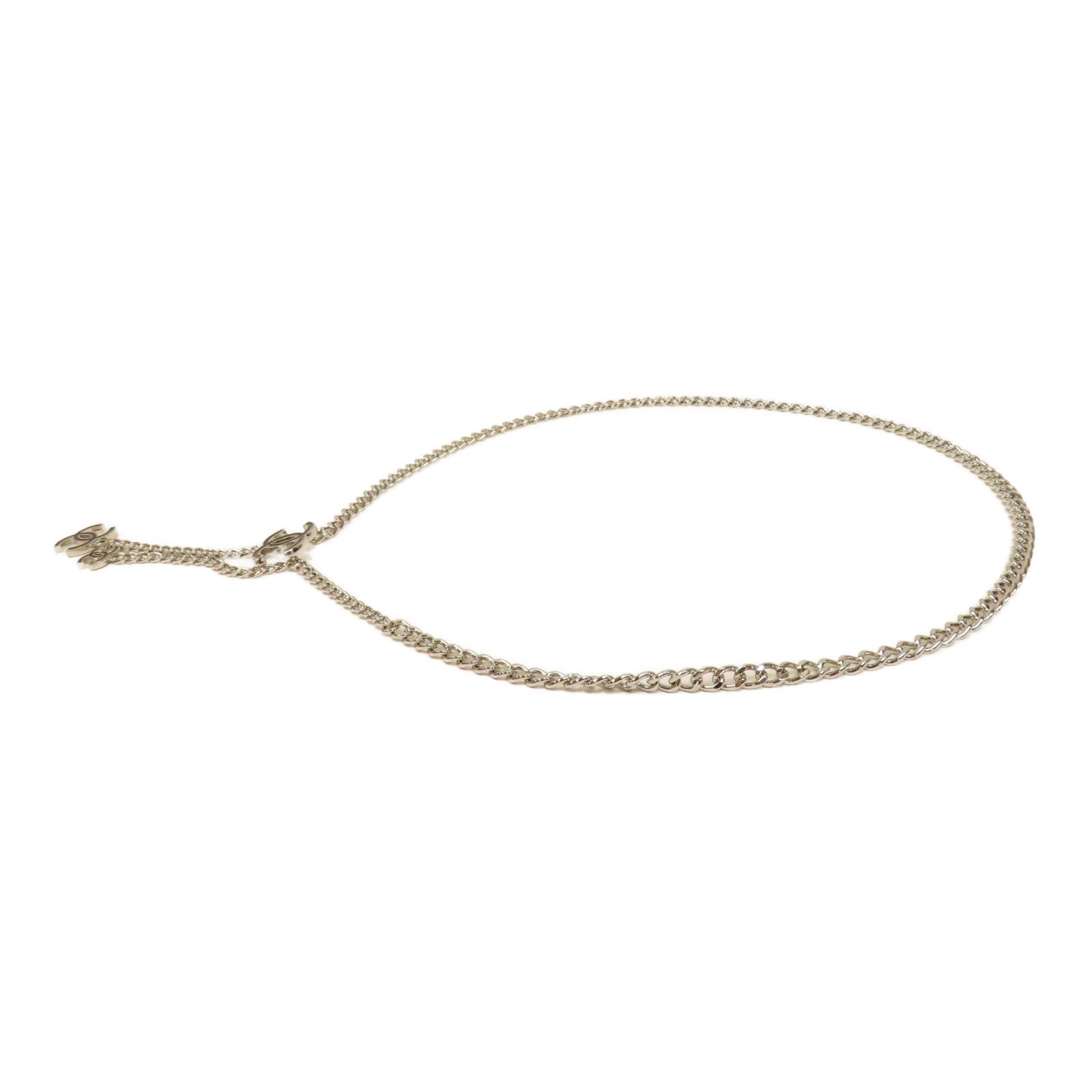 CHANEL 金屬Chain Belt腰帶銀色/黑色