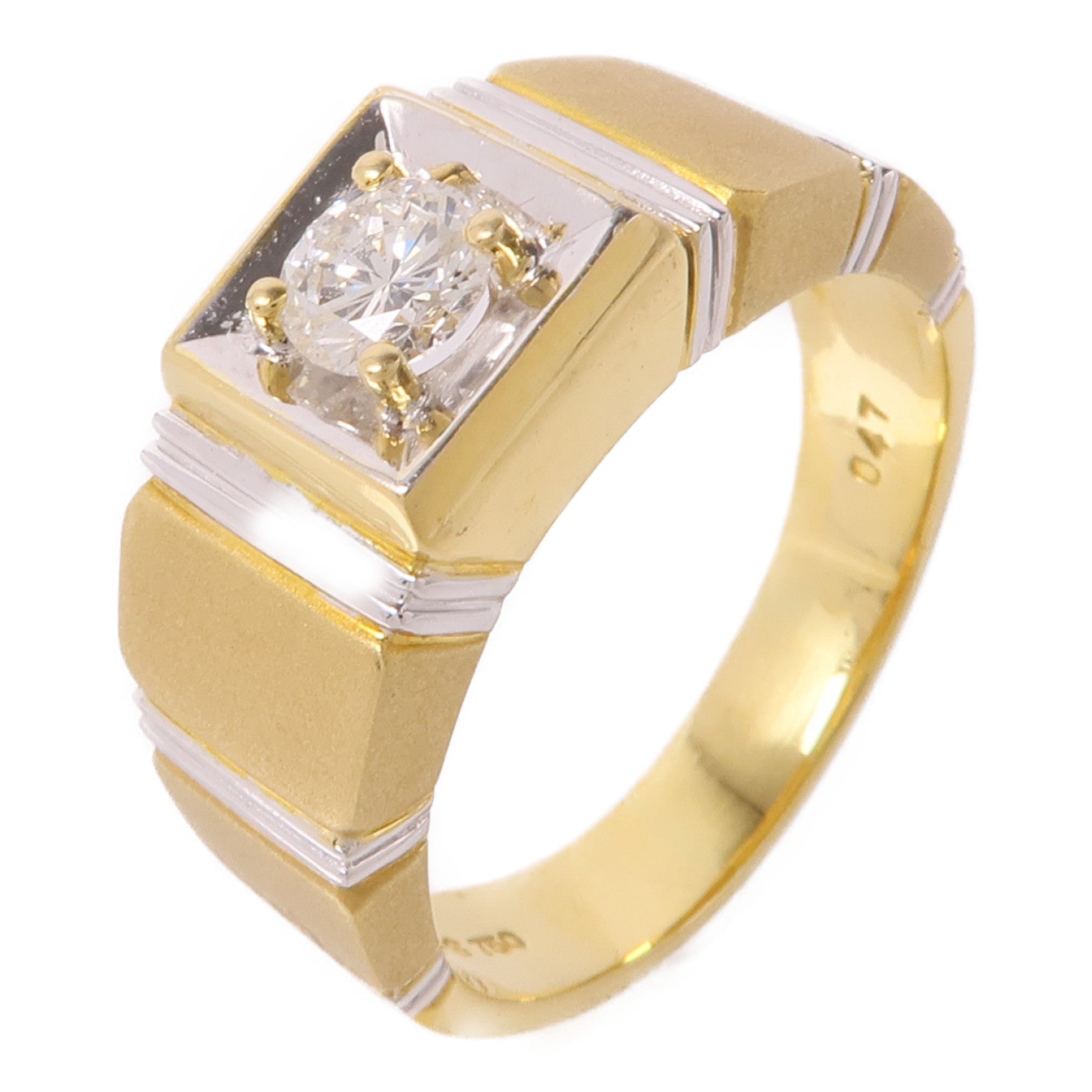 JEWELRY 【激減優惠】18K黃金Diamond Ring鑽石戒指US#10.25