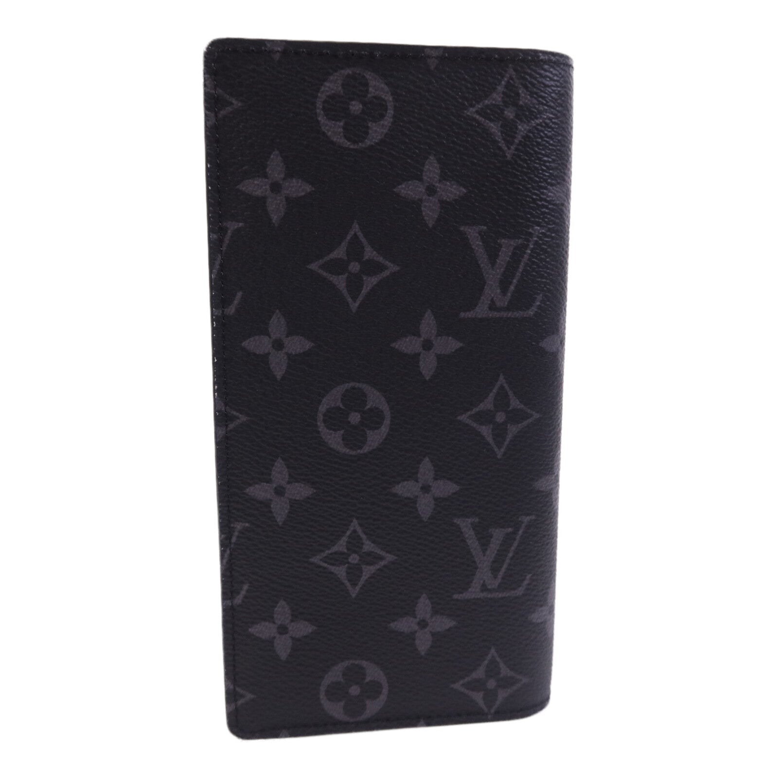 LOUIS VUITTON Monogram Eclipse Brazza Wallet銀扣長錢包