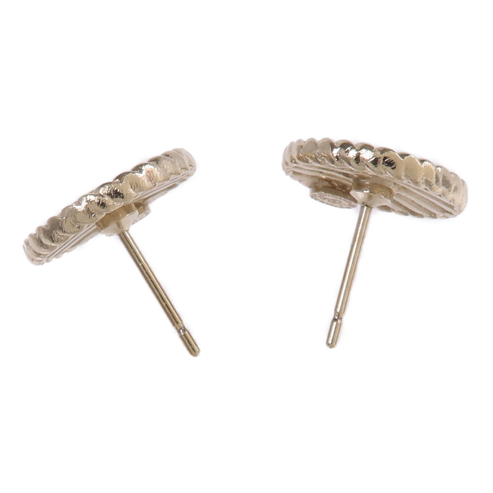 CHANEL 金屬CC Button Earrings耳環