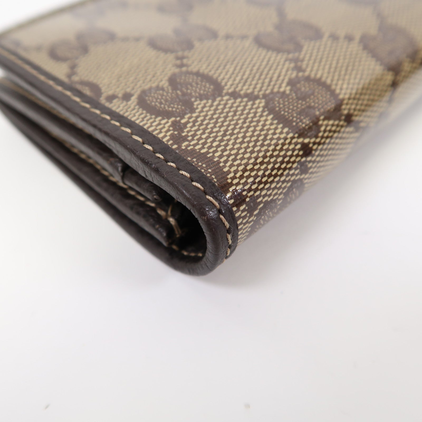 GUCCI 皮革Long Wallet金扣長錢包啡色