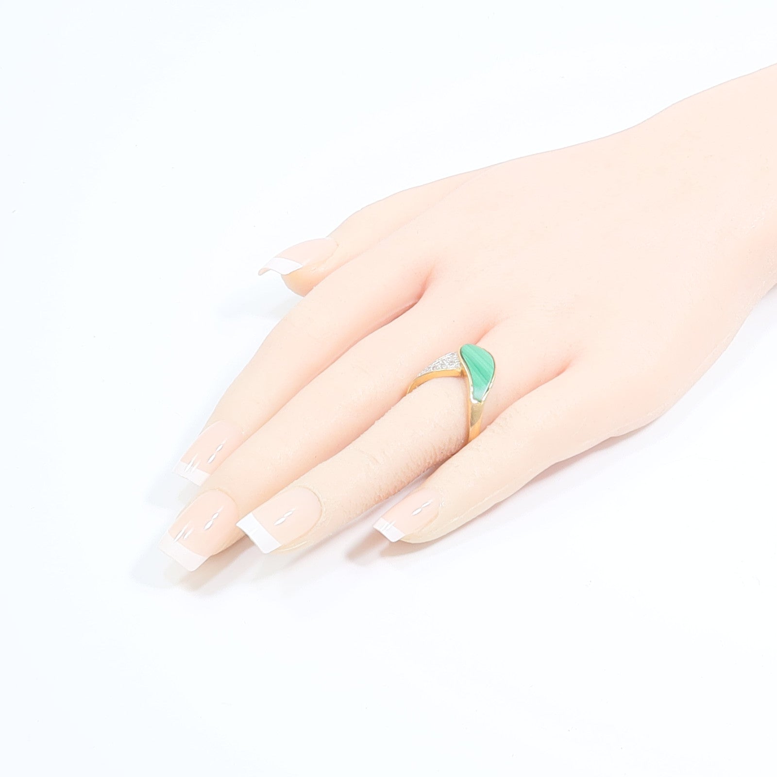 JEWELRY 18K黃金/白金Maiachite Ring孔雀石戒指