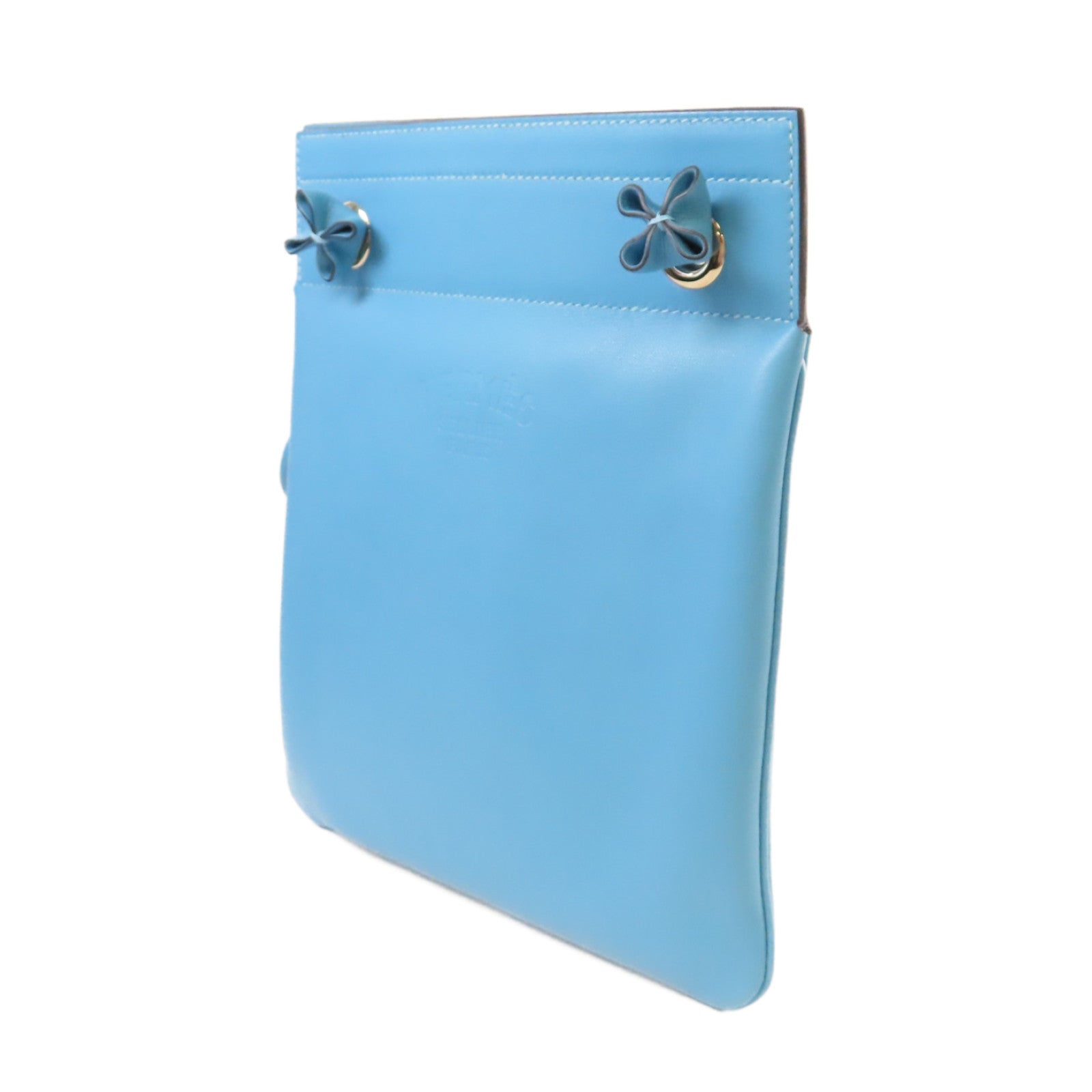 HERMES 【激減優惠】Swift皮革Aline Shoulder Bag銀扣肩背袋Bleu Du Nord北方藍色