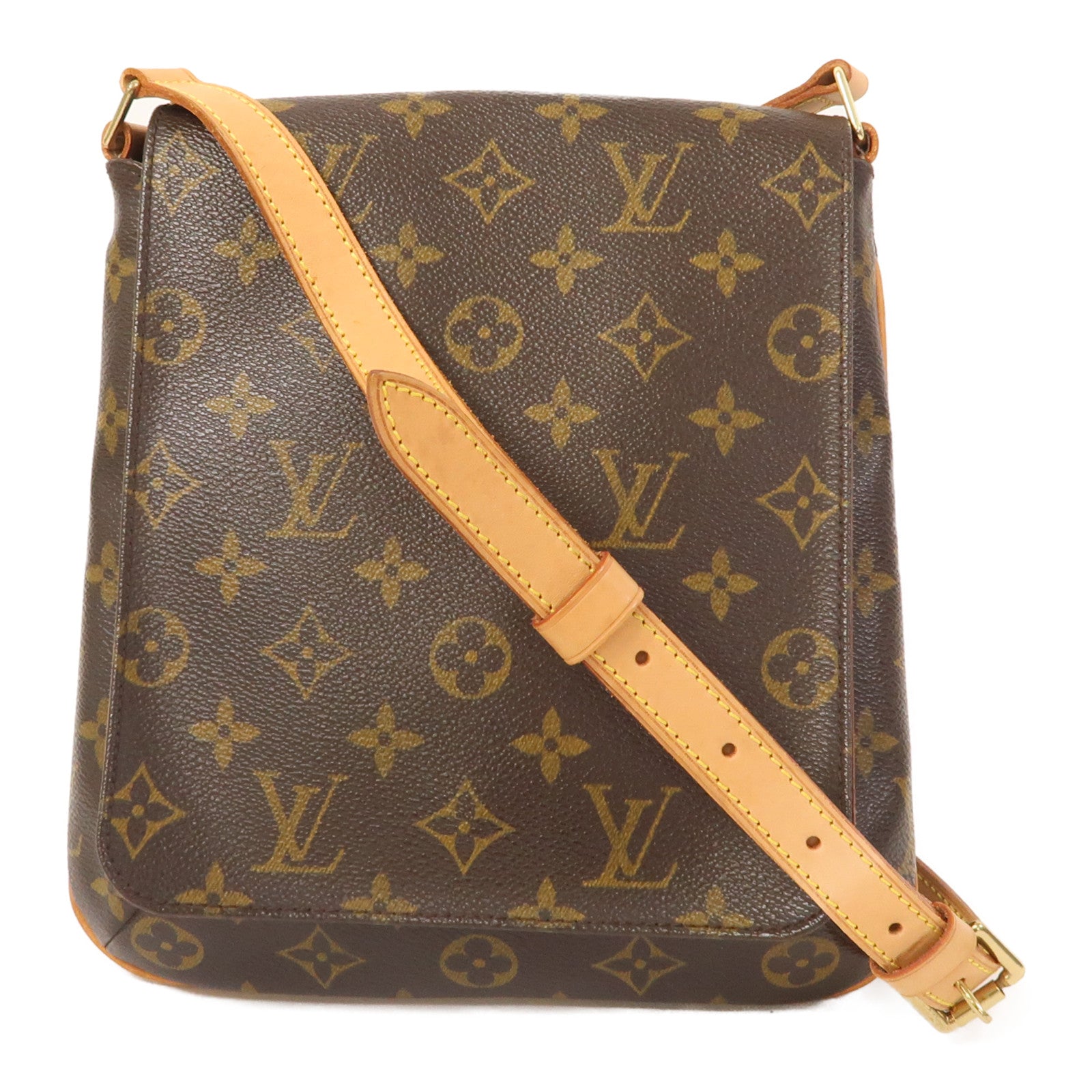 LOUIS VUITTON Monogram Musette Salsa金扣肩背袋啡色