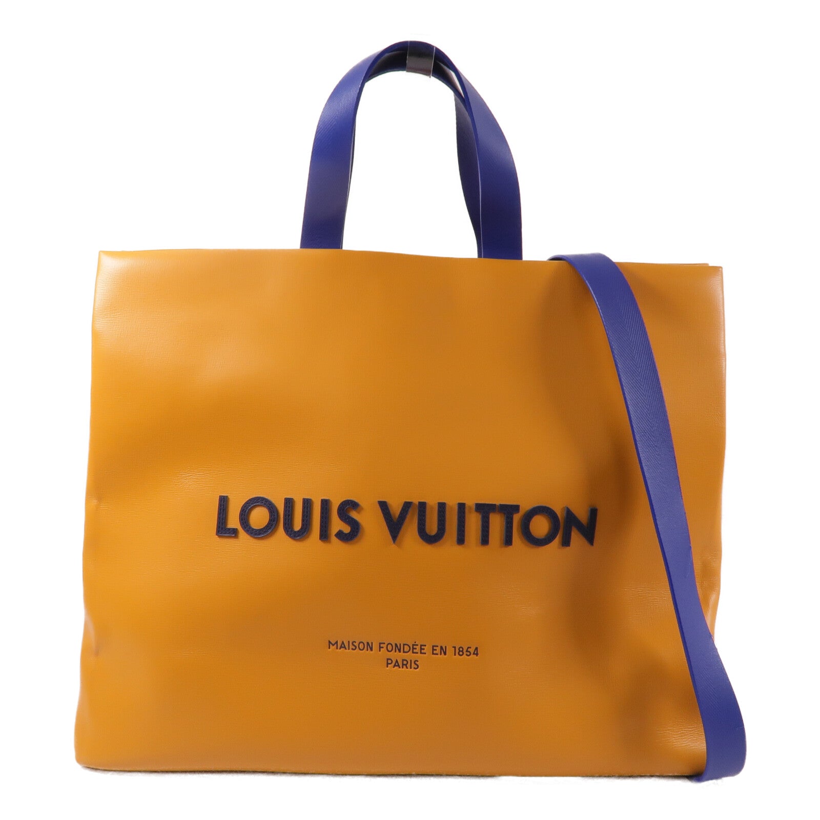 LOUIS VUITTON 牛皮皮革Shopper Tote MM手挽肩背兩用袋
