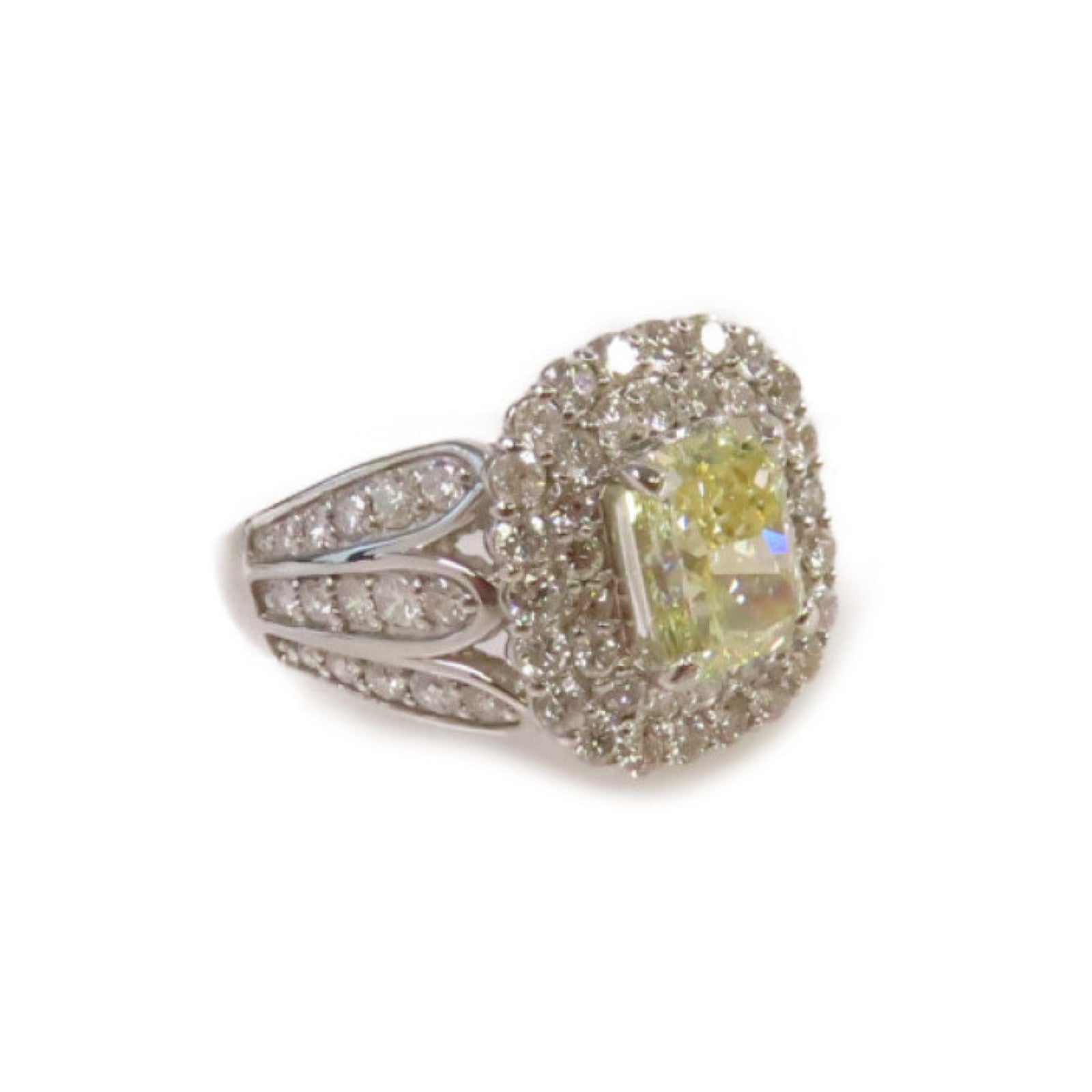 JEWELRY 【激減優惠】PT950鉑金/2.098ct/1.53ct鑽石Diamond Ring戒指US#6