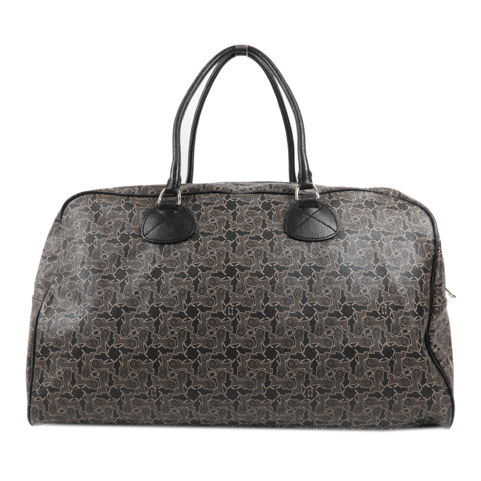 CELINE 塗層帆布Tote Bag銀扣手挽袋
