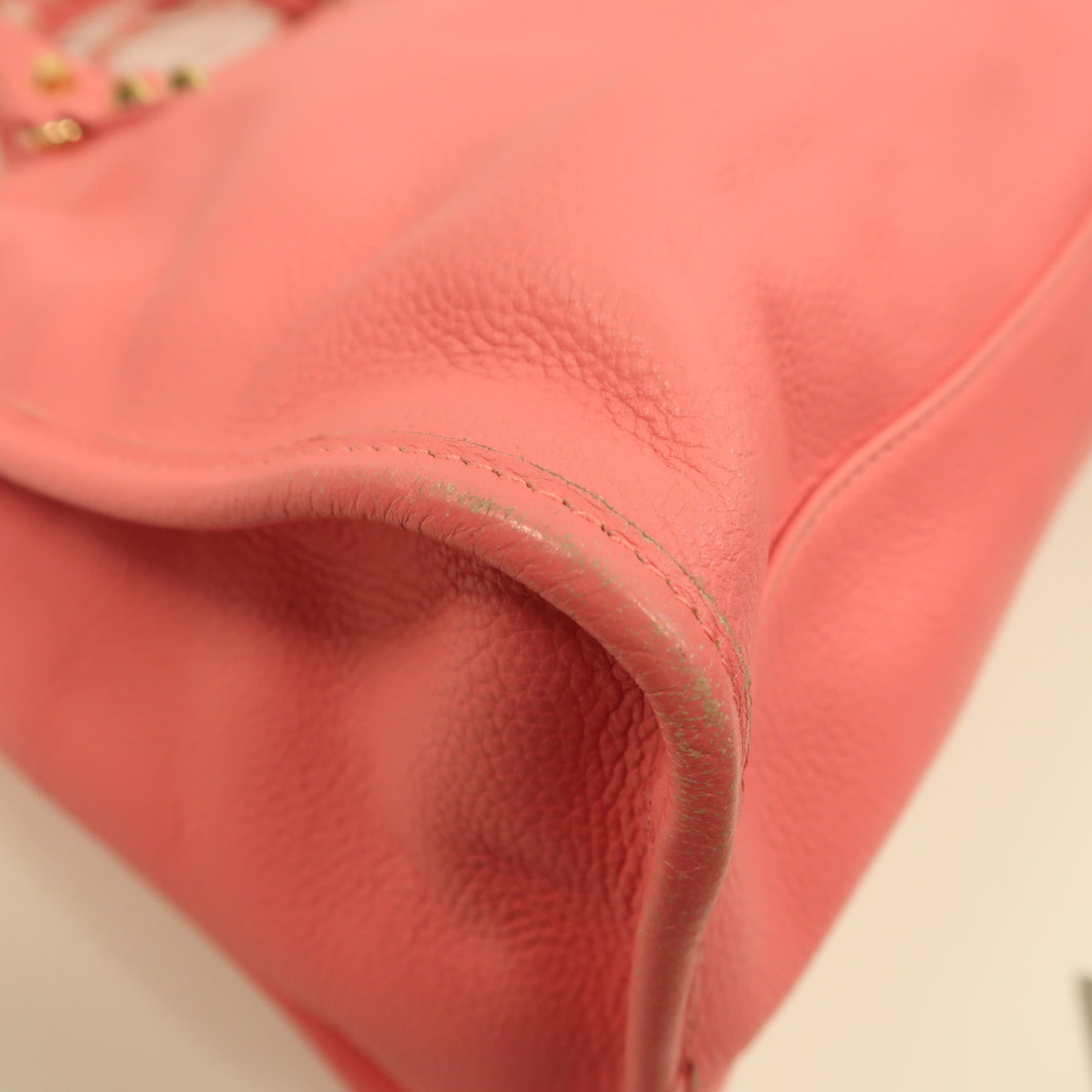BALENCIAGA 牛皮皮革Le City Bag金扣手挽肩背兩用袋粉紅色