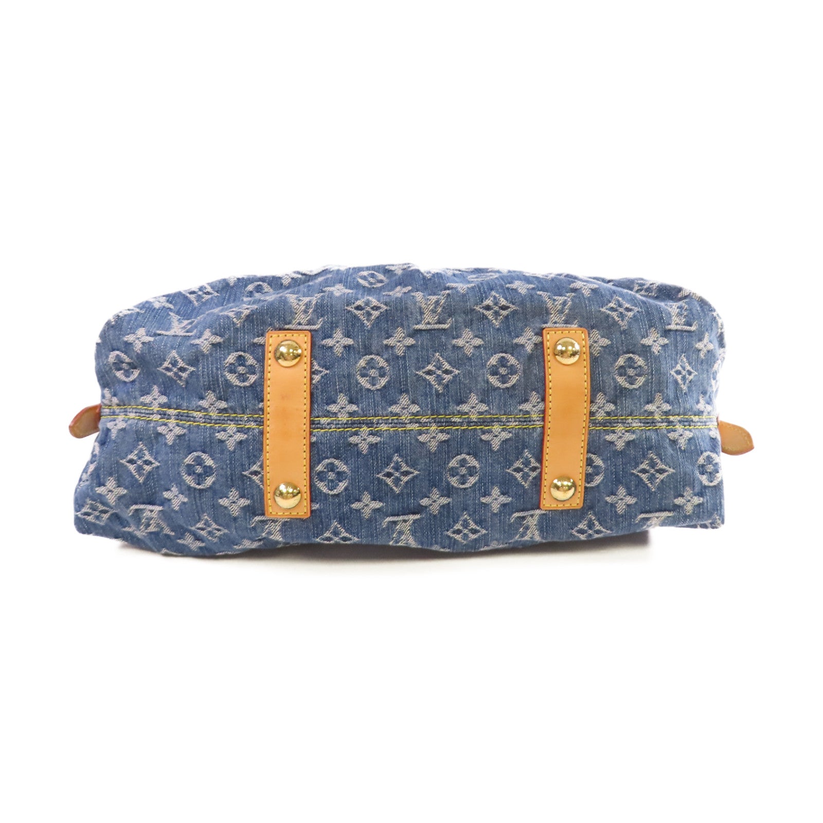 LOUIS VUITTON Monogram Denim Neo Cabby MM 2Way Shoulder Bag金扣手挽肩背兩用袋藍色