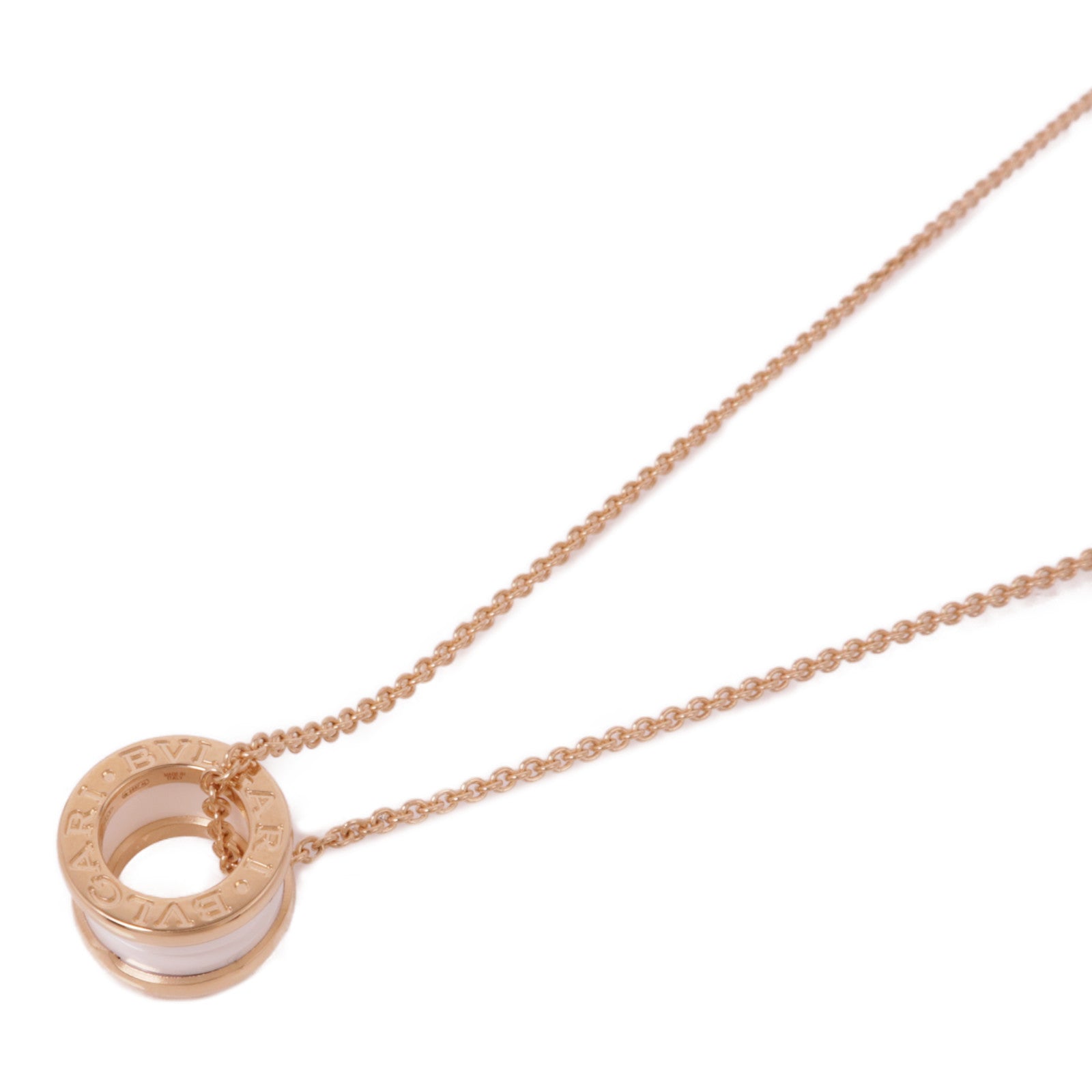 BVLGARI【激減優惠】 18K玫瑰金/陶瓷B-Zero1 Necklace項鍊