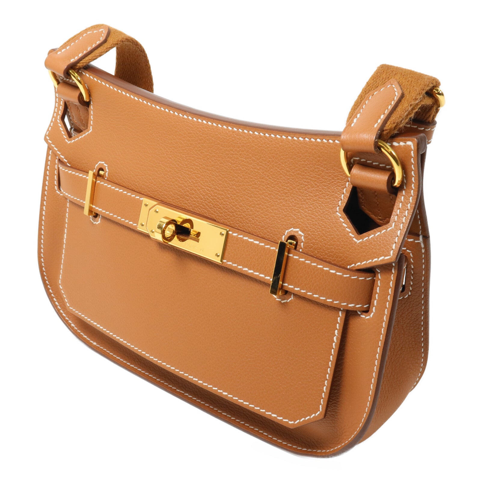 HERMES Evercolor皮革Mini Jypsiere肩背袋Gold