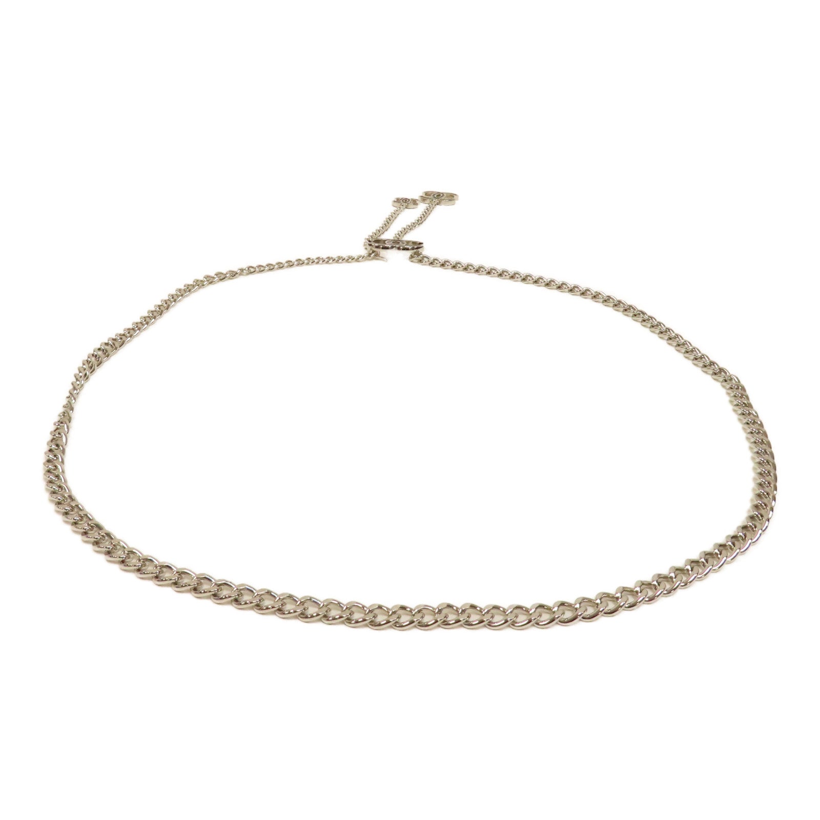 CHANEL 金屬Chain Belt腰帶銀色/黑色
